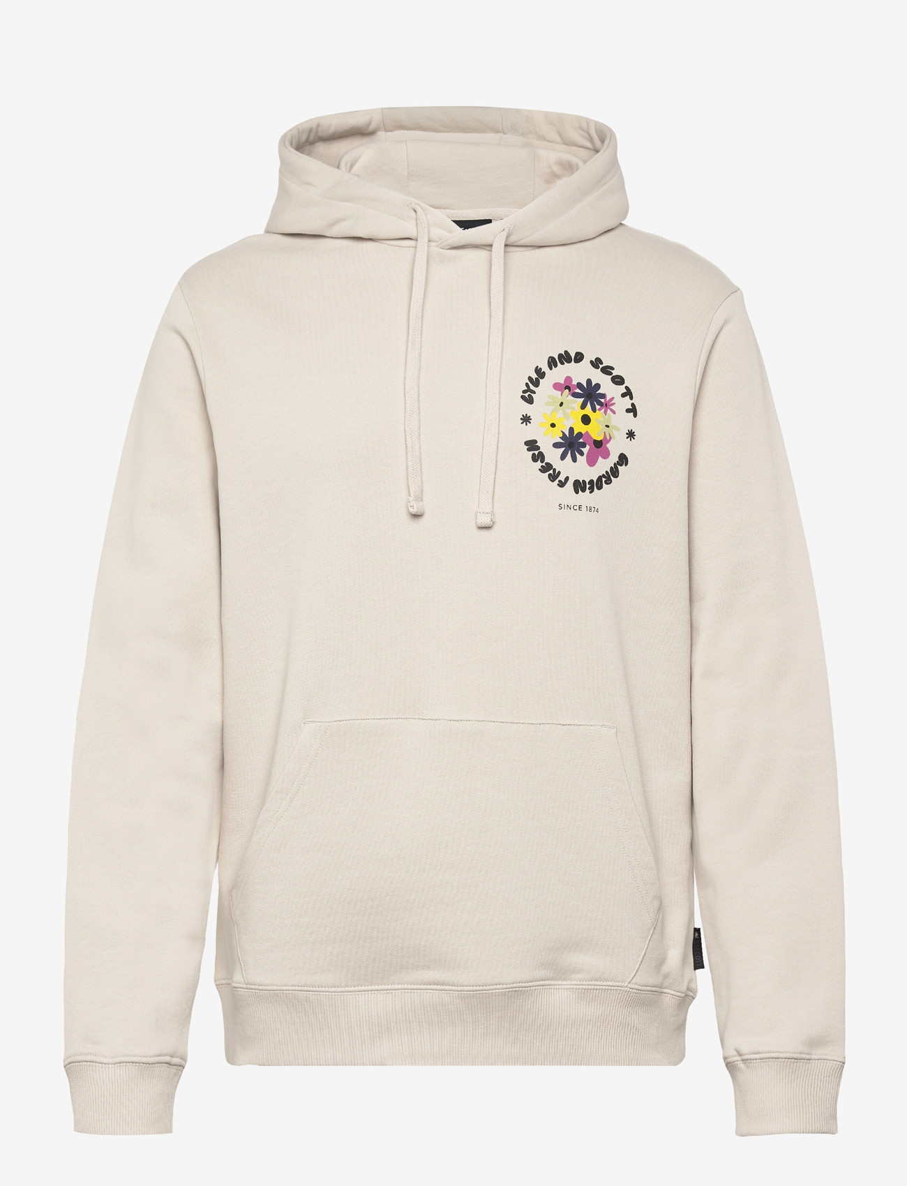 Lyle & Scott - Nature Graphic Pullover Hoodie - kapuzenpullover - putty - 1