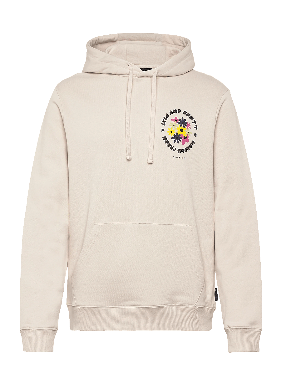 Lyle & Scott - Nature Graphic Pullover Hoodie - kapuzenpullover - putty - 1