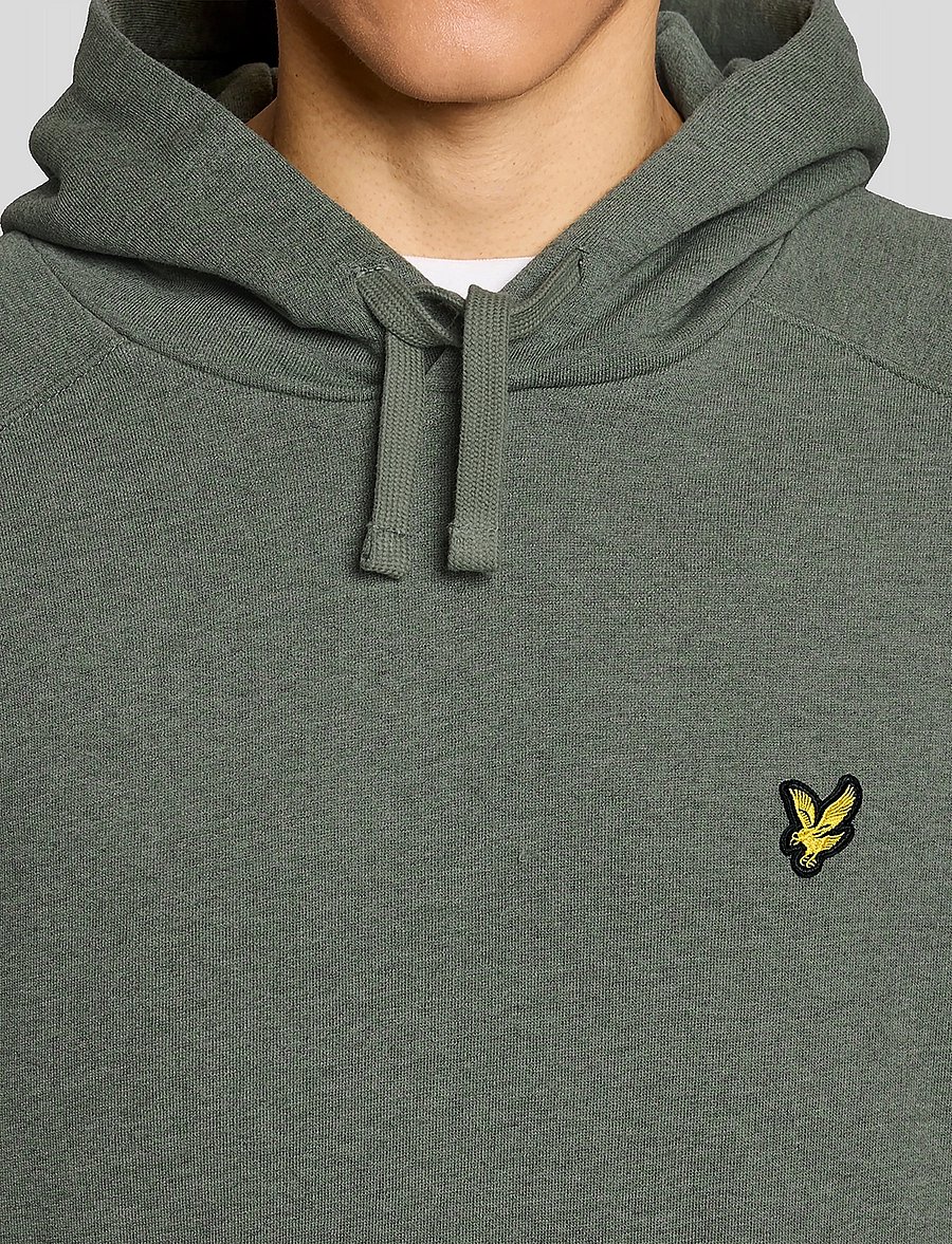 Lyle & Scott - Tri Marl Raglan Hoodie - hoodies - khaki tri marl - 5