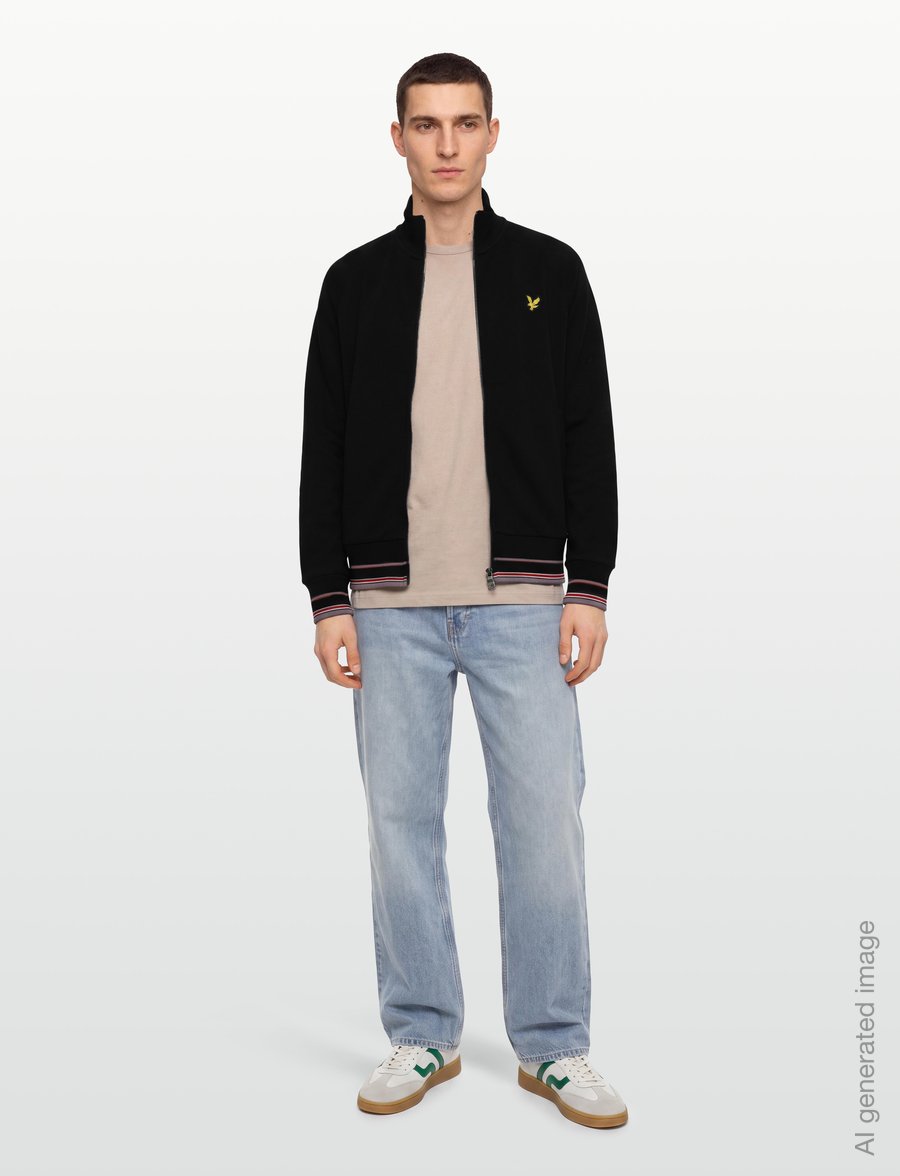 Lyle & Scott - Tipped Track Jacket - herbstjacken - jet black - 0