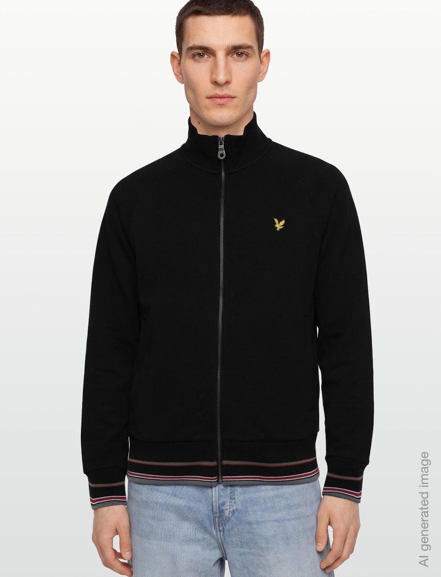 Lyle & Scott - Tipped Track Jacket - herbstjacken - jet black - 3
