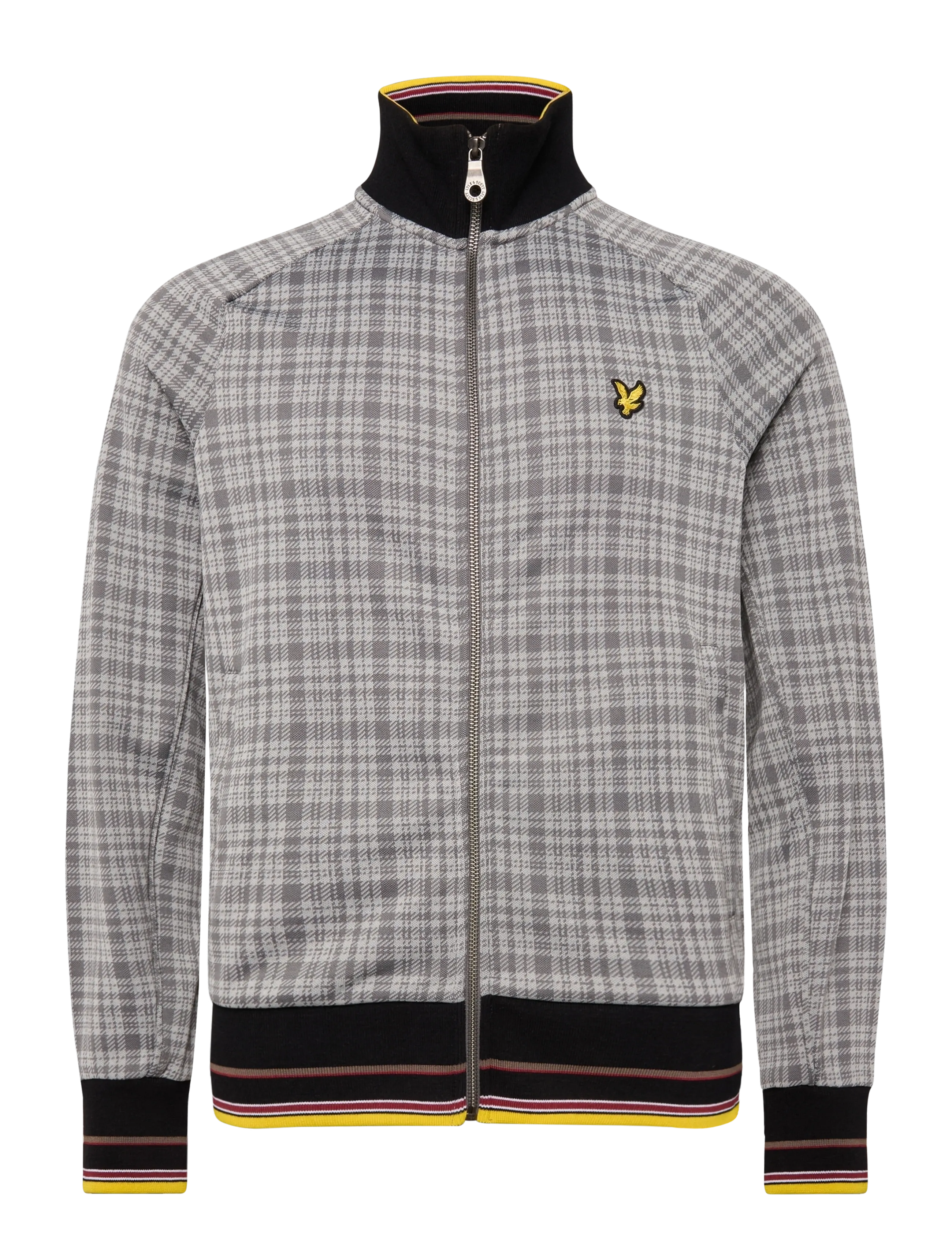 Lyle & Scott Hawick Check Track Jacket - Streetstyle - MID GREY MARL / grey