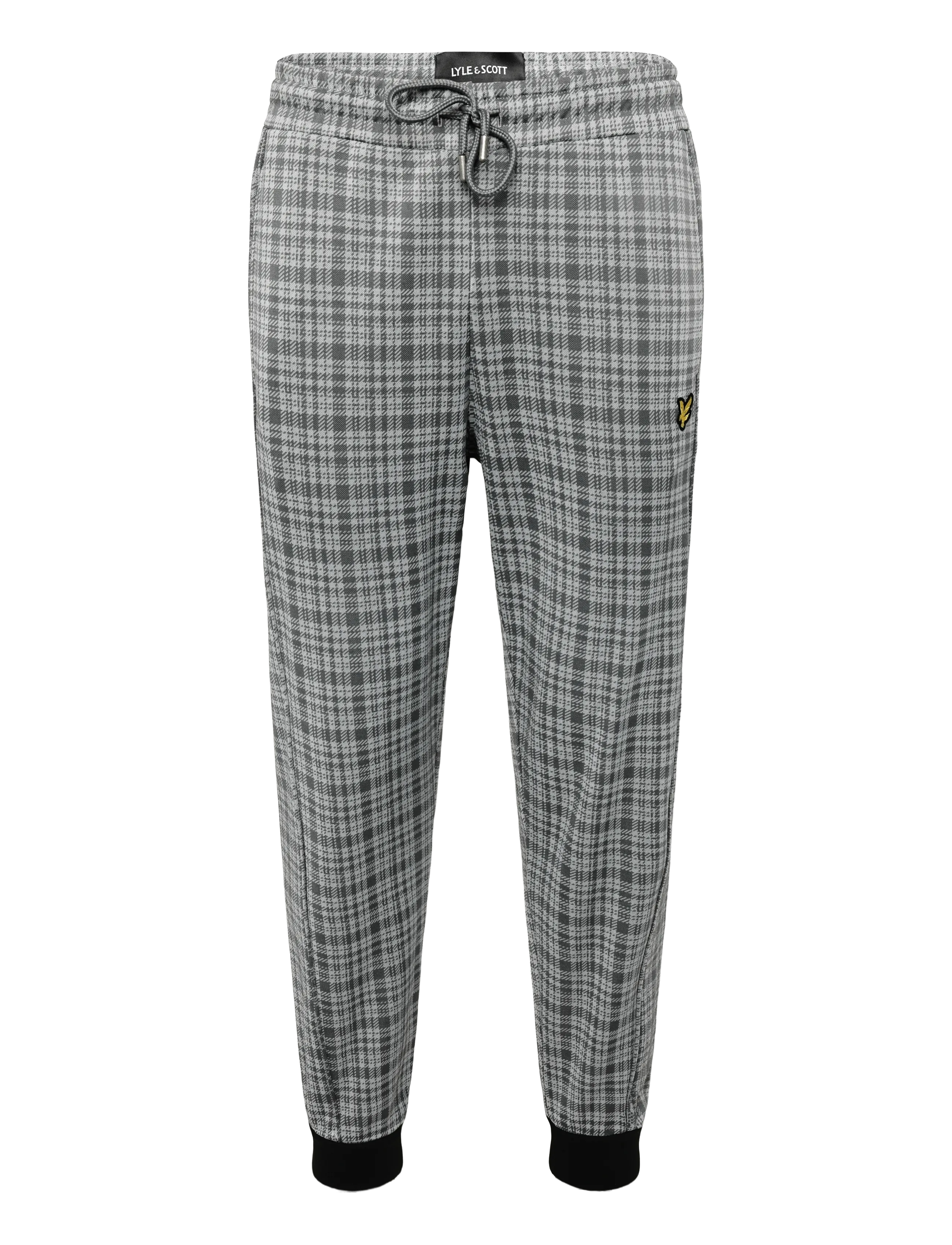 Lyle & Scott Hawick Check Trackpant - Hosen - MID GREY MARL / green