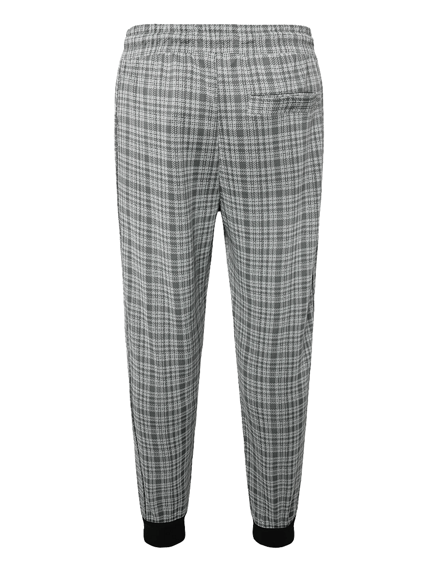 Lyle & Scott - Hawick Check Trackpant - freizeithosen - mid grey marl - 1