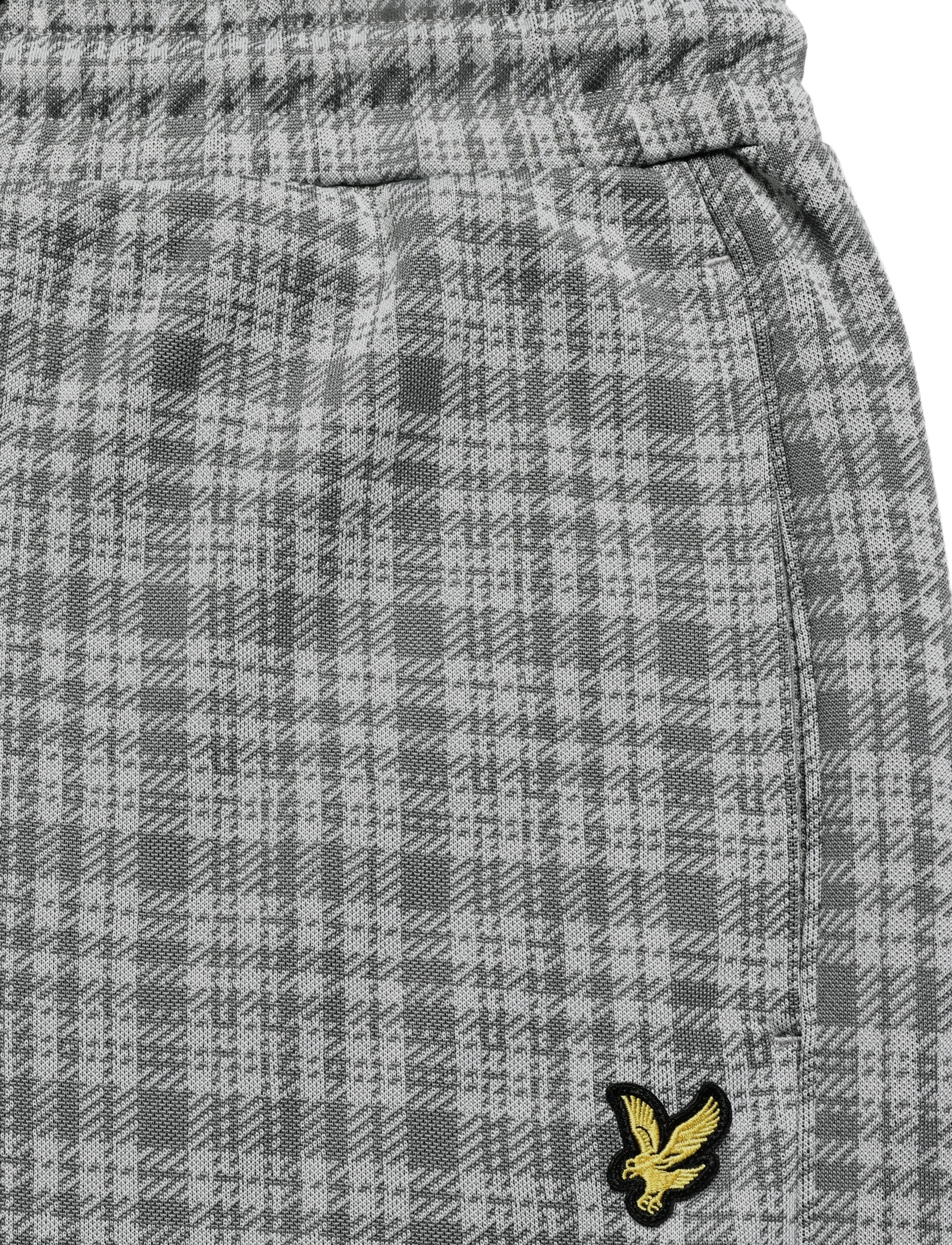Lyle & Scott - Hawick Check Trackpant - freizeithosen - mid grey marl - 3