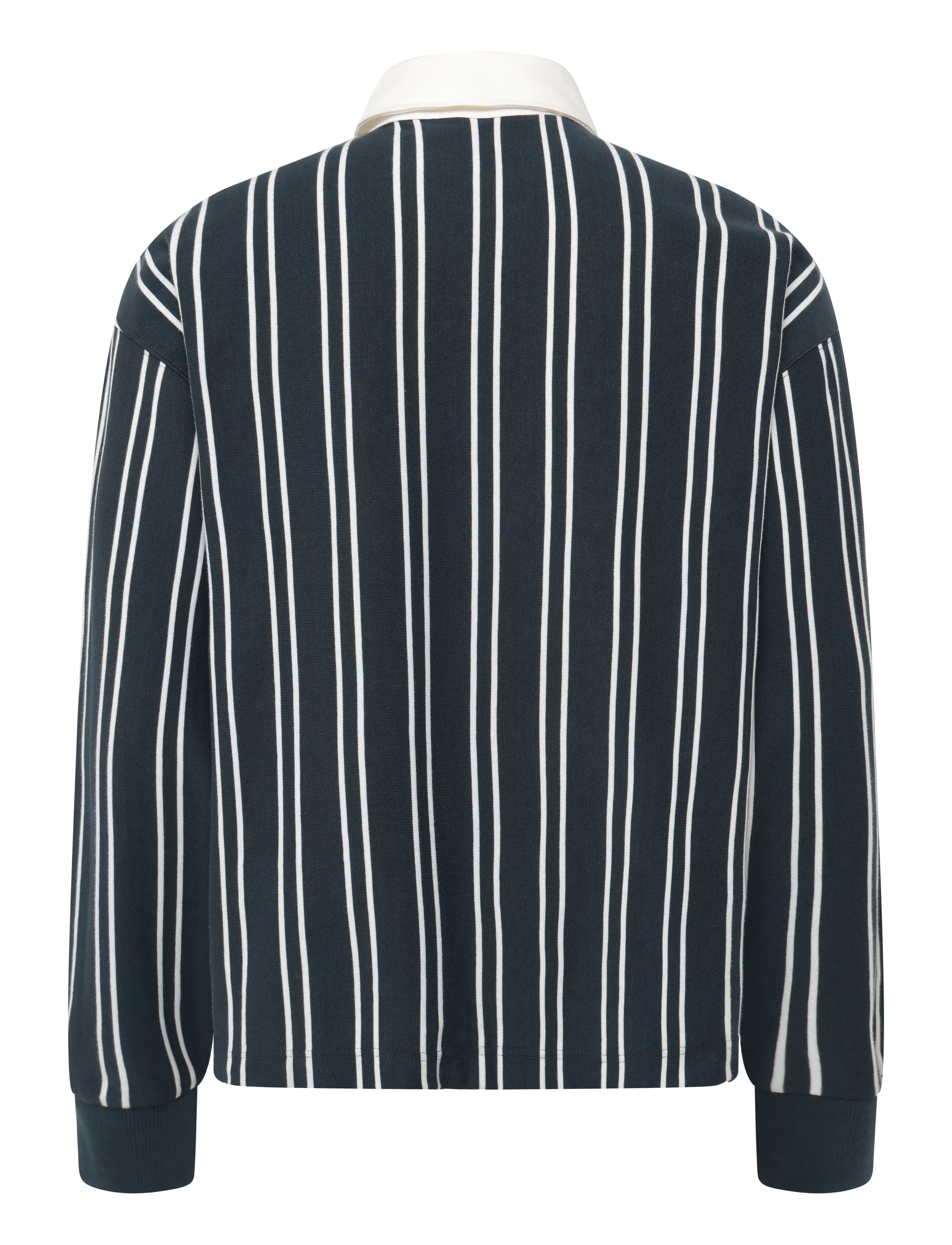 Lyle & Scott - Vertical Stripe Rugby - långärmade stickade pikétröjor - dark navy/ white - 1