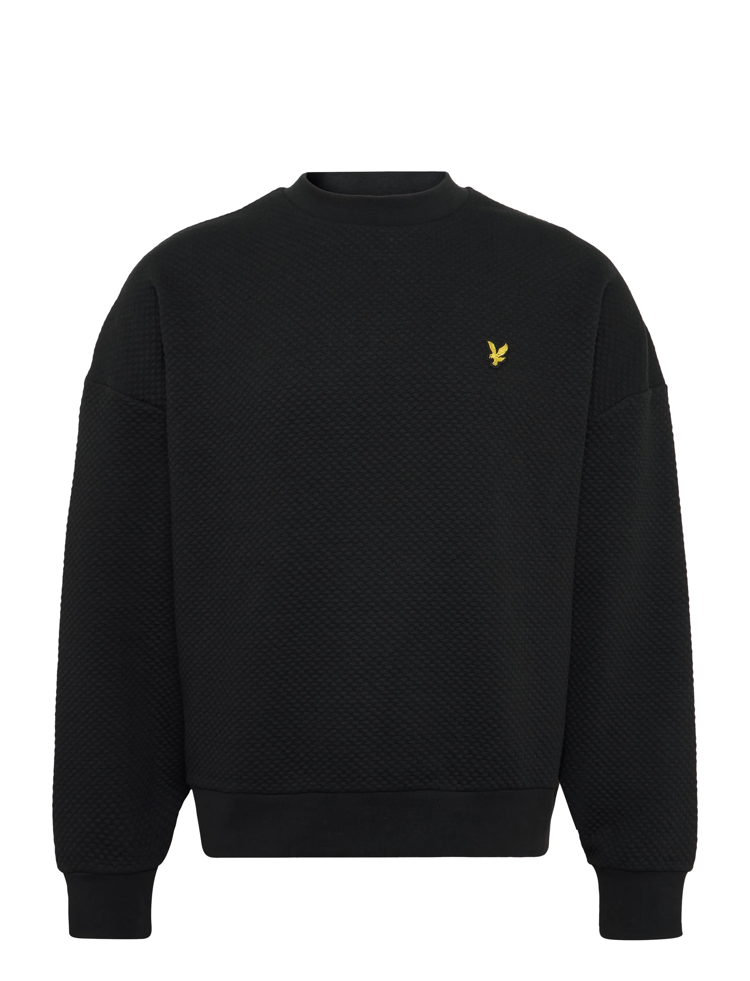 Lyle & Scott - Quilted Crewneck Sweatshirt - sweatshirts - jet black - 1
