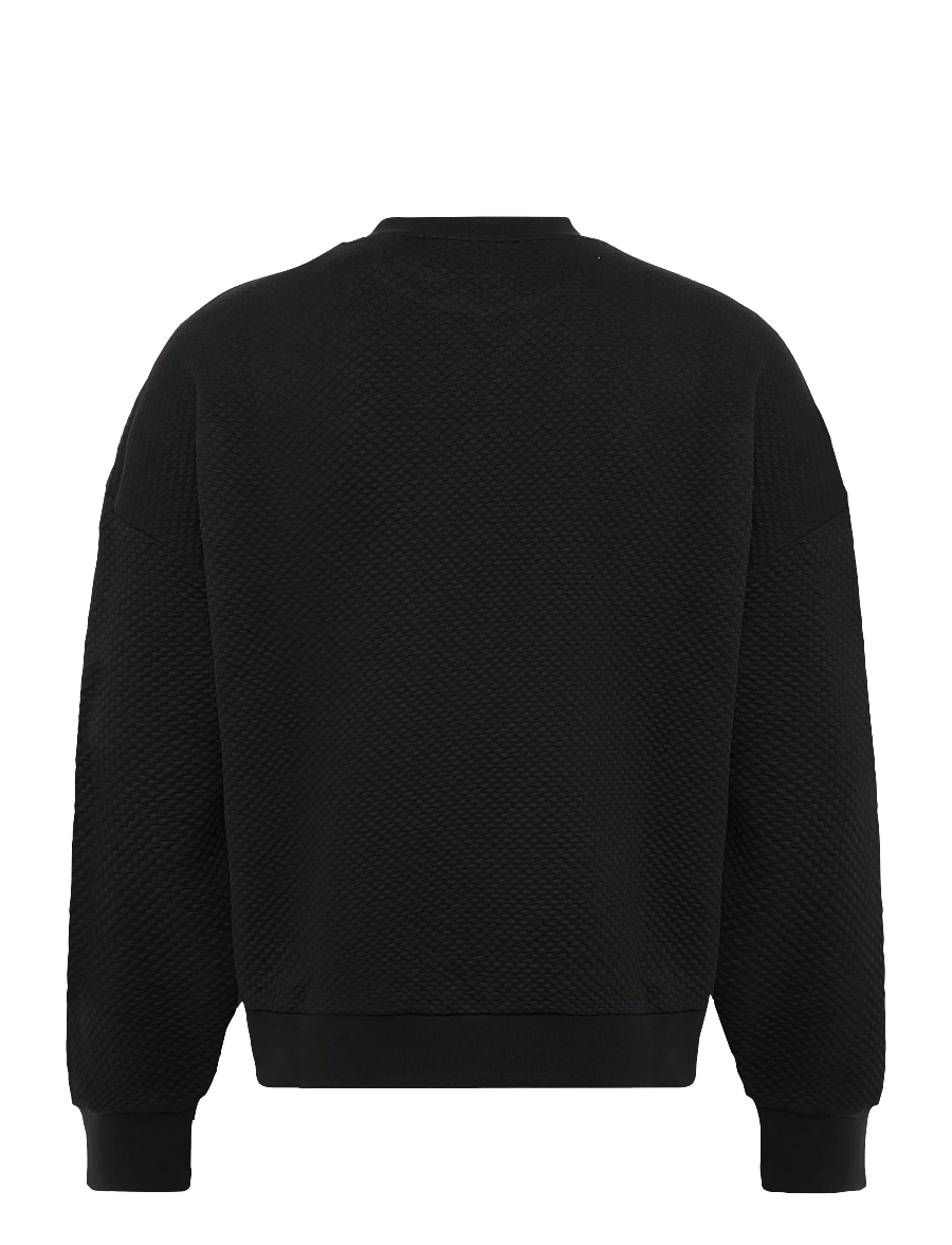Lyle & Scott - Quilted Crewneck Sweatshirt - sweatshirts - jet black - 2