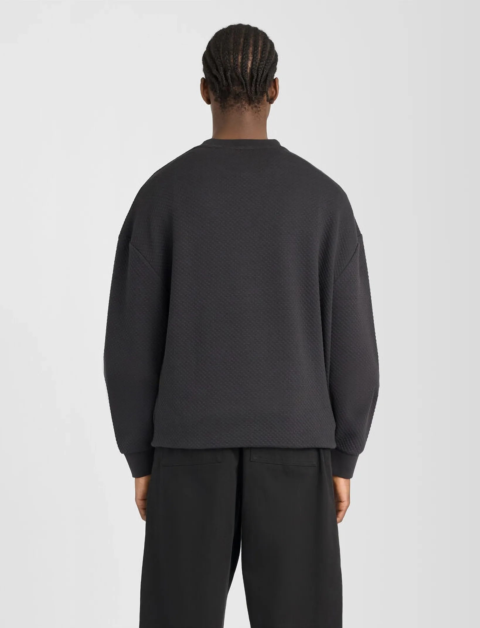 Lyle & Scott - Quilted Crewneck Sweatshirt - sweatshirts - jet black - 3