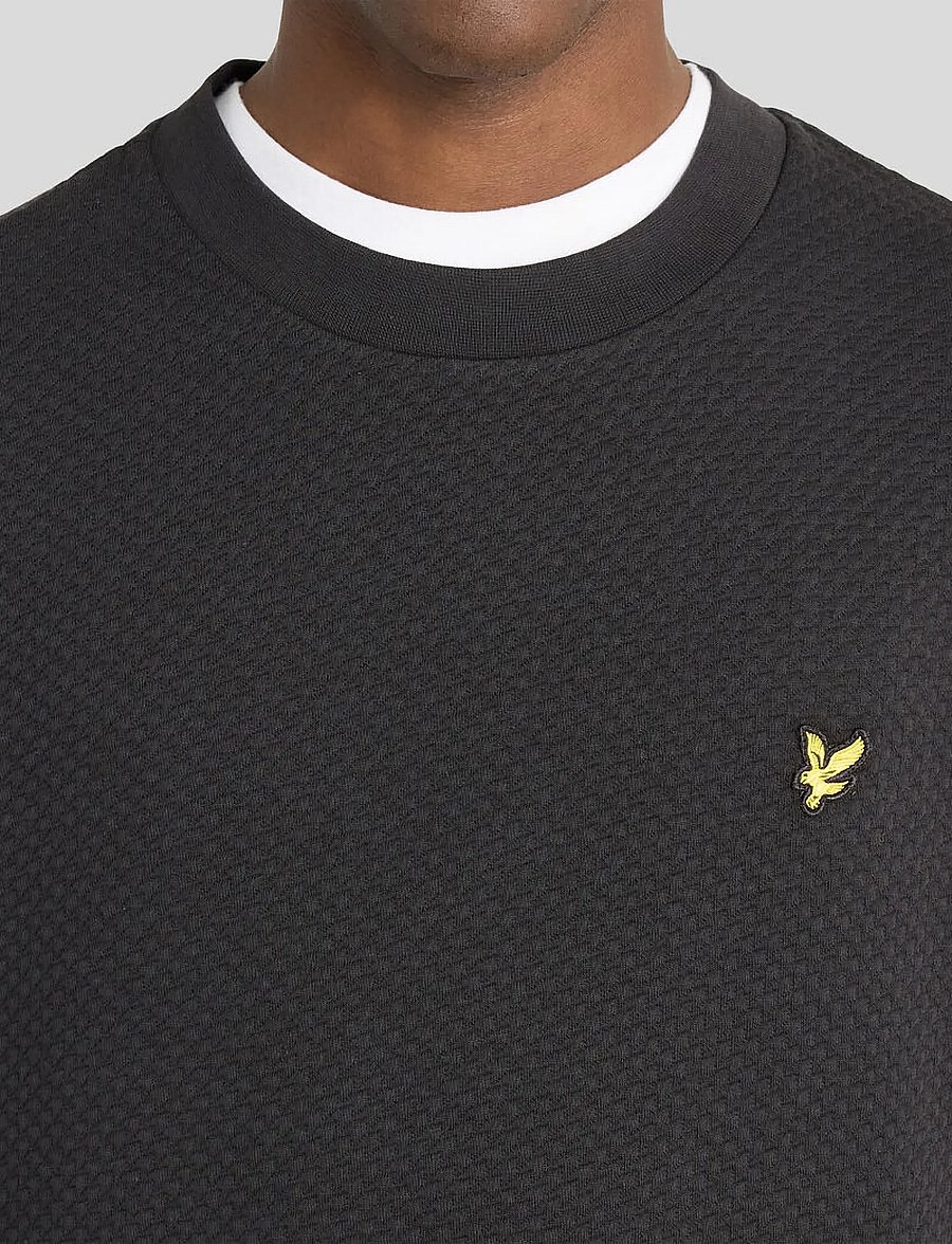 Lyle & Scott - Quilted Crewneck Sweatshirt - sweatshirts - jet black - 5