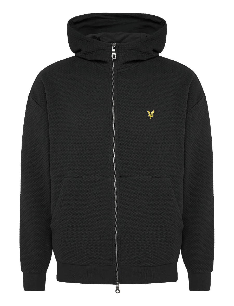 Lyle & Scott - Quilted Zip Through Hoodie - kapuzenpullover - jet black - 1