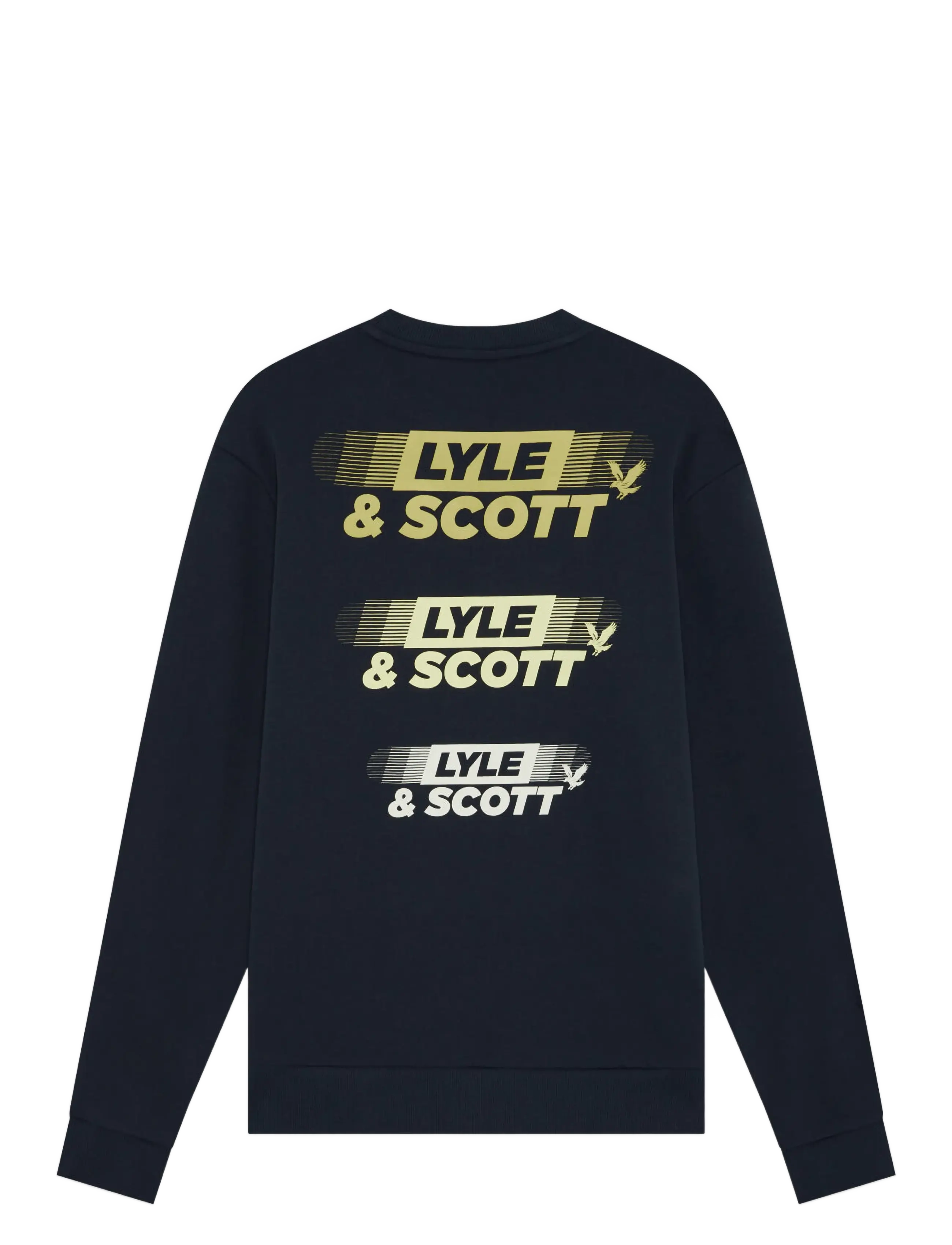 Lyle & Scott - Branded Repeat Graphic Sweatshirt - sweatshirts - dark navy - 2