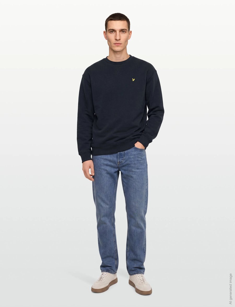 Lyle & Scott - Heavyweight Loopback Crewneck Sweatshirt - dressipluusid - dark navy - 0