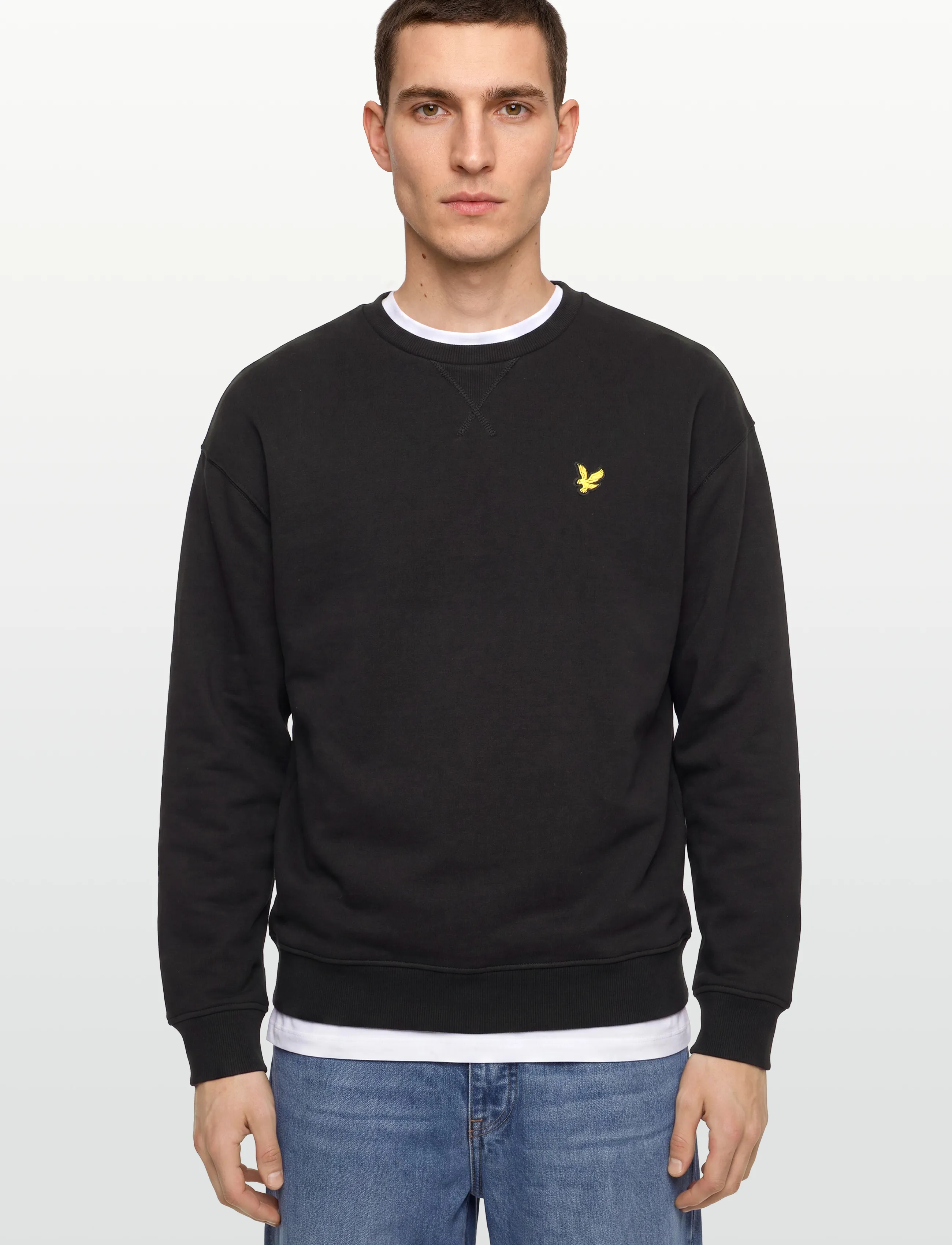 Lyle & Scott - Heavyweight Loopback Crewneck Sweatshirt - sweatshirts - jet black - 3