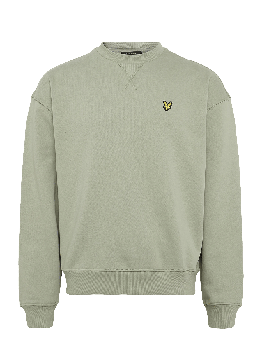 Lyle & Scott - Heavyweight Loopback Crewneck Sweatshirt - sweatshirts - khaki smoke - 1