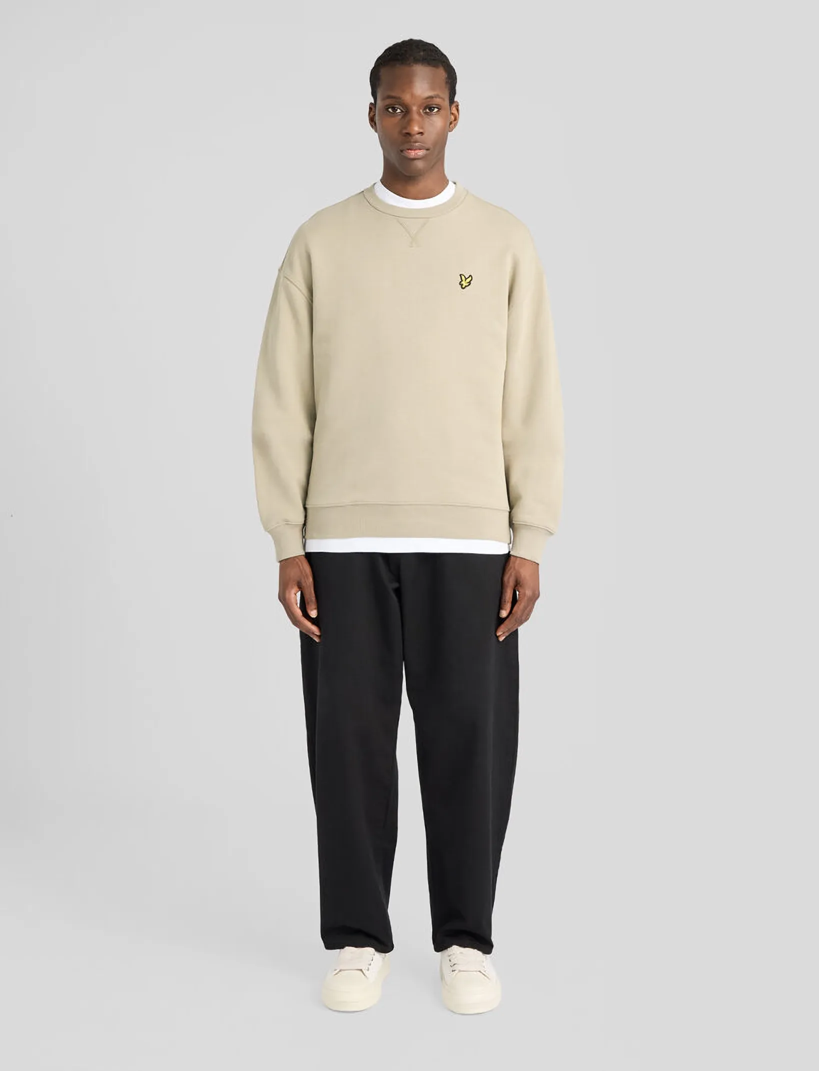 Lyle & Scott - Heavyweight Loopback Crewneck Sweatshirt - sweatshirts - khaki smoke - 4