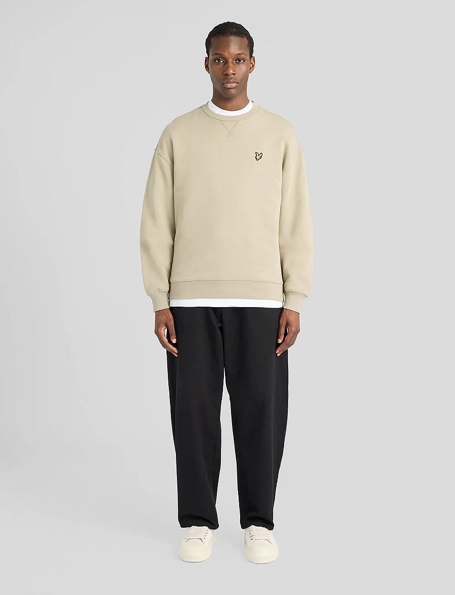 Lyle & Scott - Heavyweight Loopback Crewneck Sweatshirt - sweatshirts - khaki smoke - 4