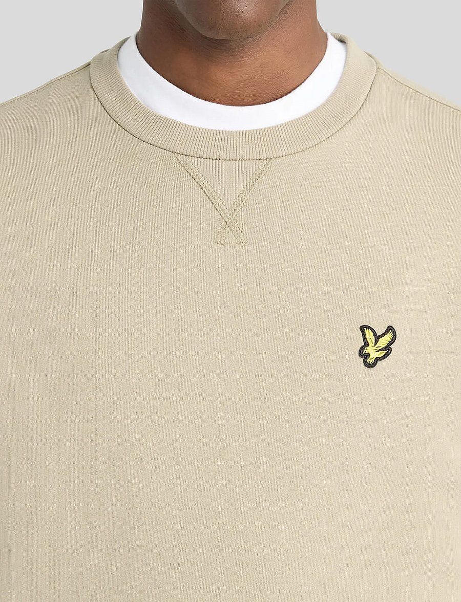 Lyle & Scott - Heavyweight Loopback Crewneck Sweatshirt - sweatshirts - khaki smoke - 5