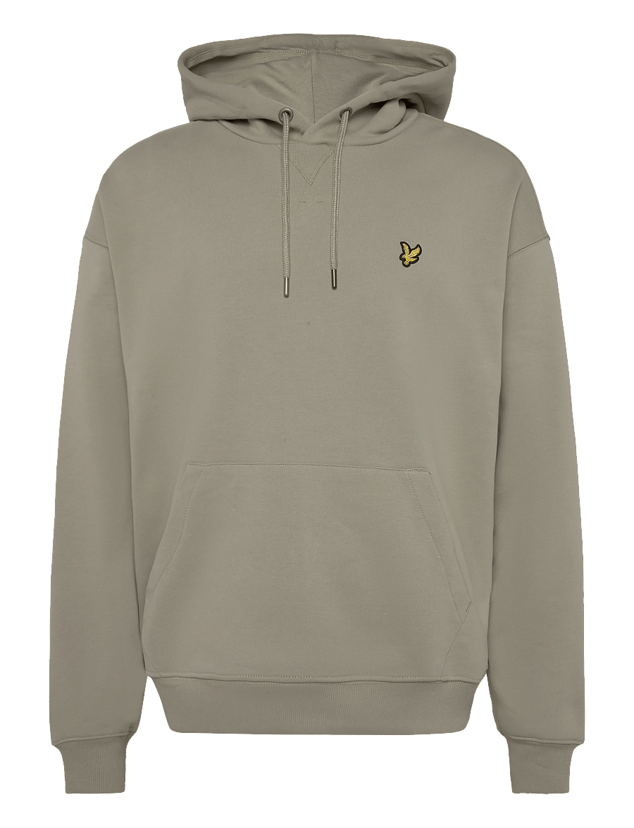 Lyle & Scott - Heavyweight Loopback Pullover Hoodie - hoodies - khaki smoke - 1