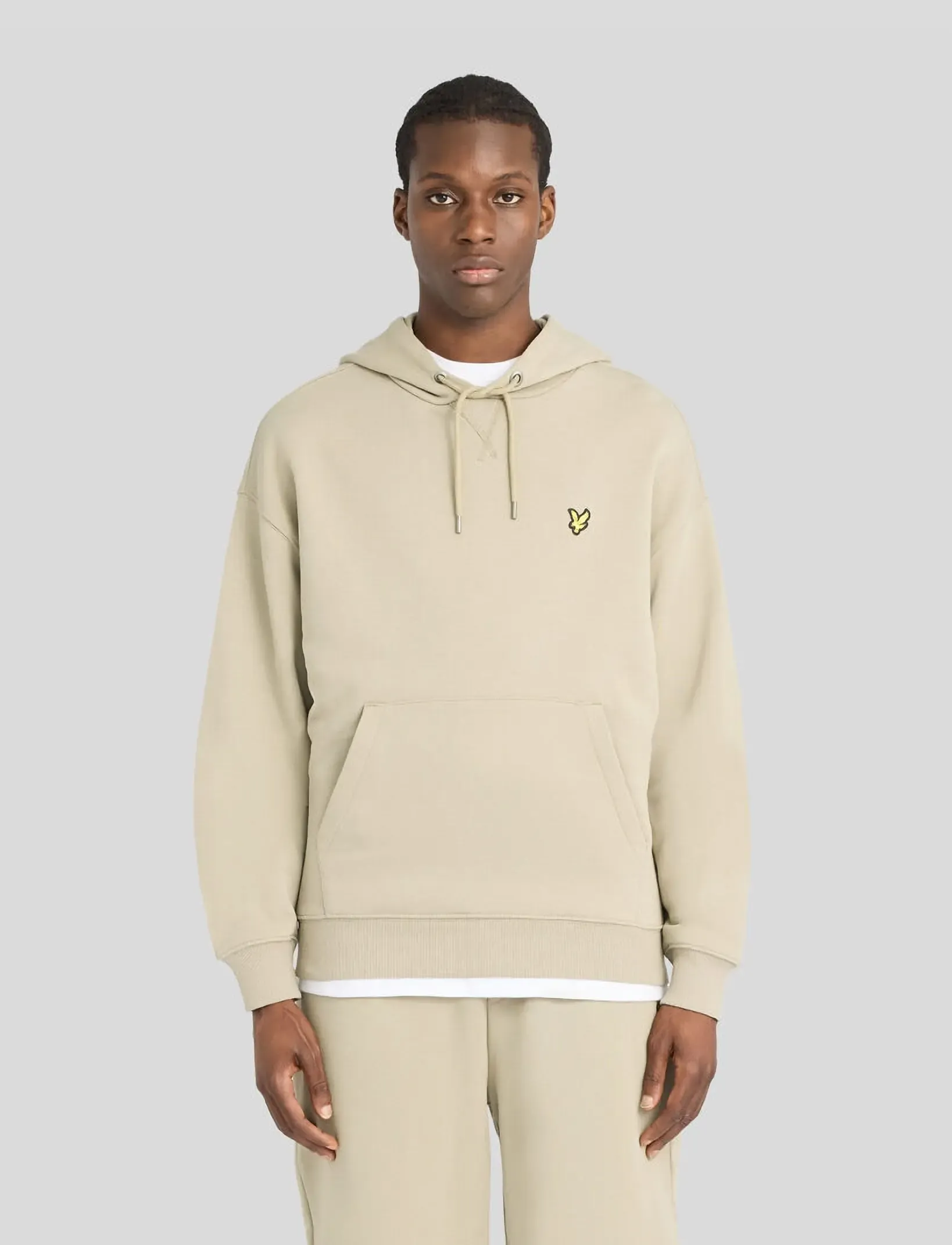 Lyle & Scott Heavyweight Loopback Pullover Hoodie - Sweatshirts - KHAKI SMOKE / khaki/green