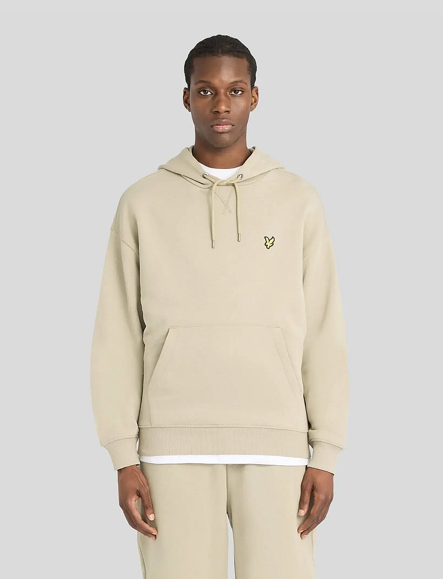 Lyle & Scott - Heavyweight Loopback Pullover Hoodie - hoodies - khaki smoke - 0