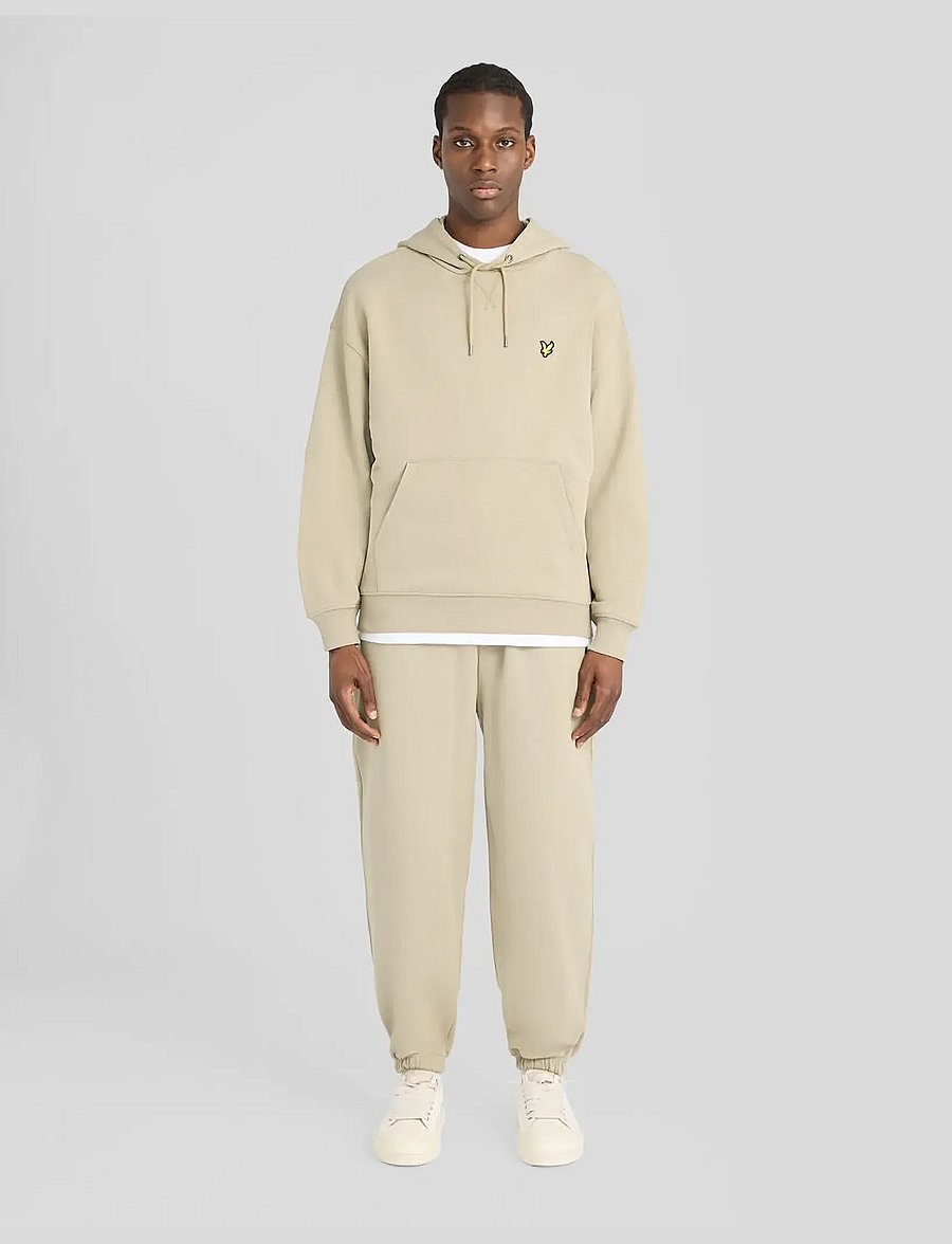 Lyle & Scott - Heavyweight Loopback Pullover Hoodie - hoodies - khaki smoke - 4