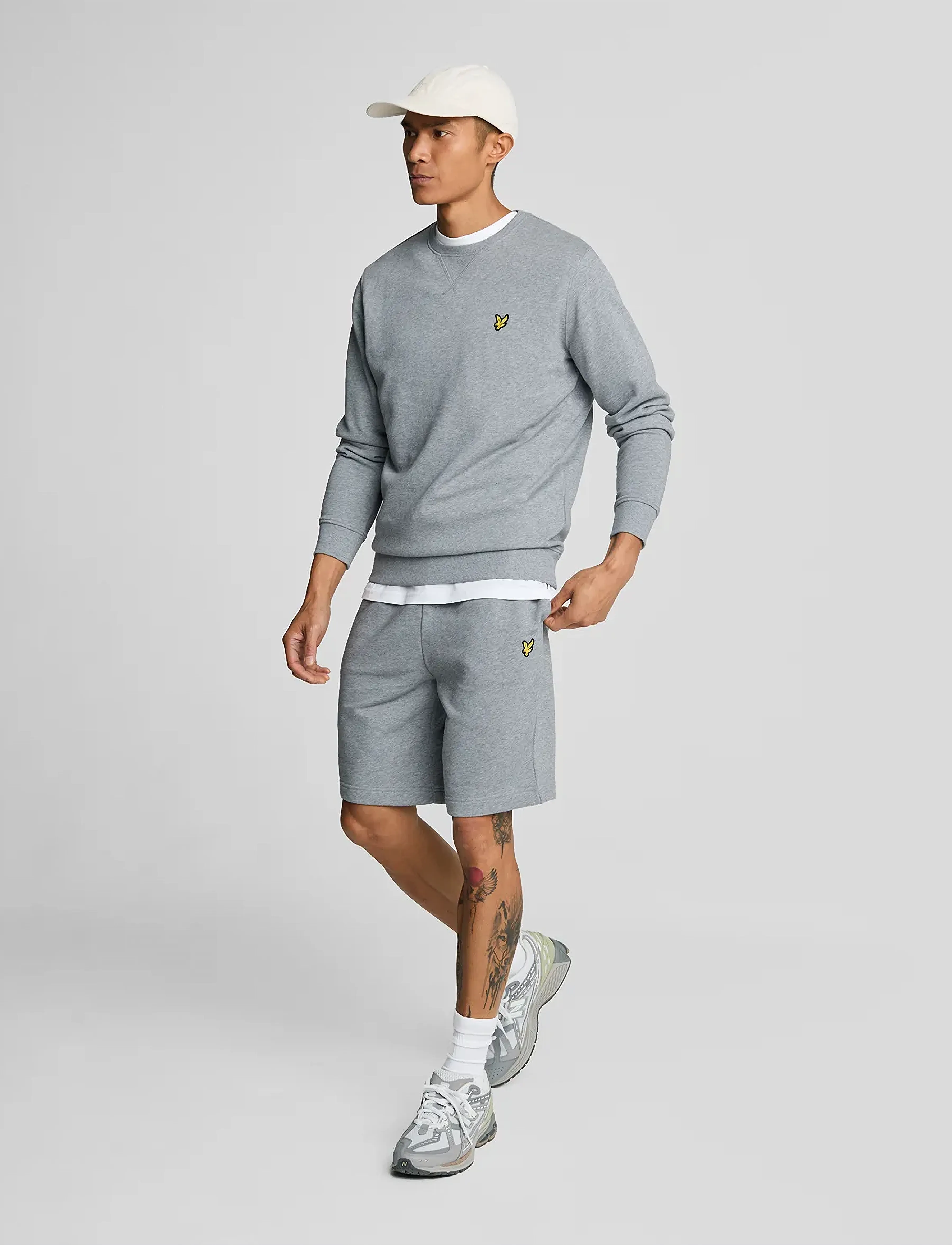 Lyle & Scott - Sweat Short - sweat shorts - mid grey marl - 4