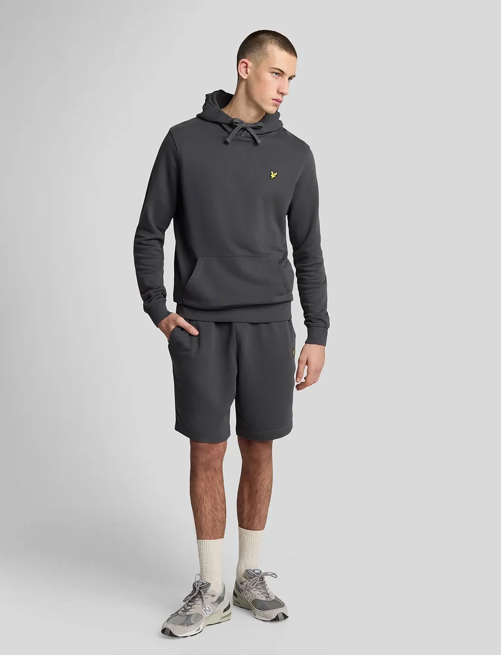 Lyle & Scott - Sweat Short - sweat shorts - w635 gunmetal - 0