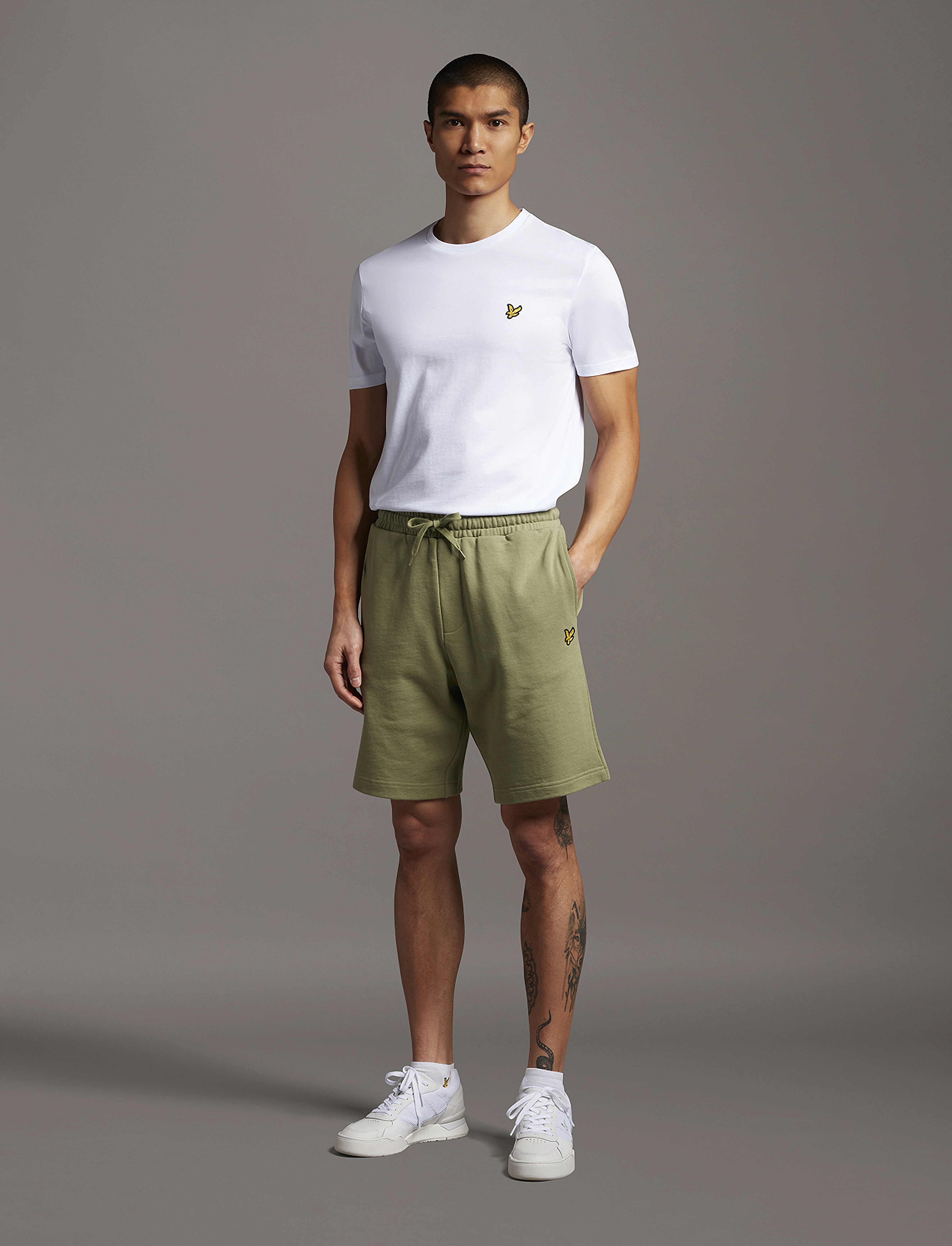 Lyle & Scott - Sweat Short - moss - 3