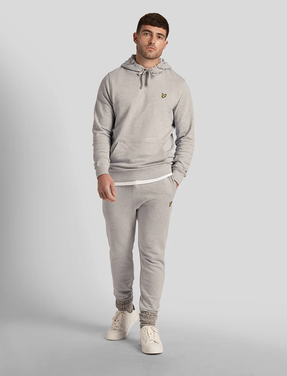 Lyle & Scott - Pullover Hoodie - hoodies - light grey marl - 4