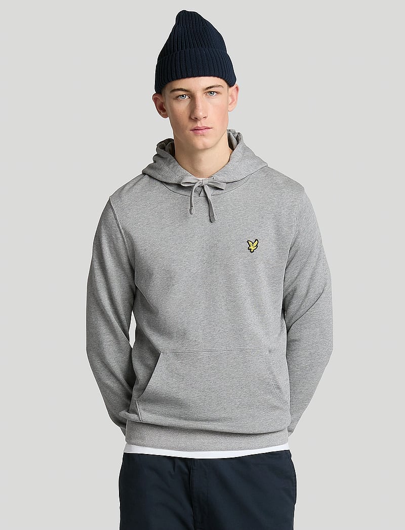 Lyle & Scott - Pullover Hoodie - hættetrøjer - mid grey marl - 0