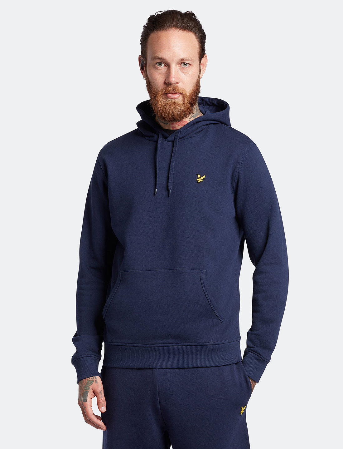 Lyle and scott navy 2025 hoodie