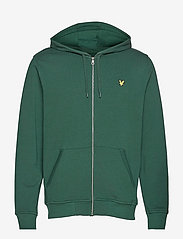 Lyle & Scott - Zip Through Hoodie - kapuutsiga dressipluusid - dark green - 0