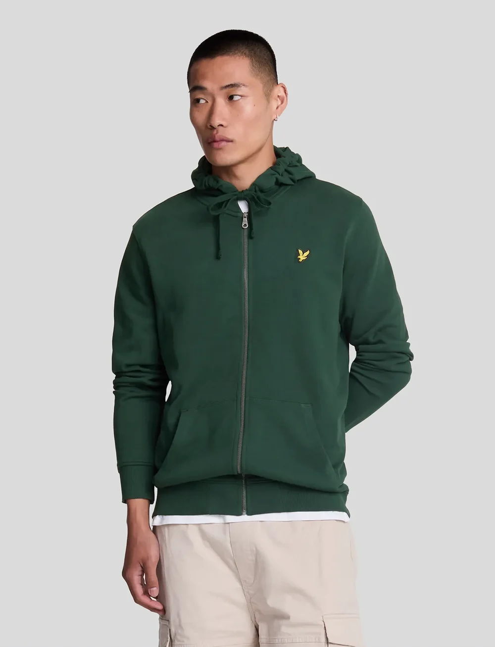 Lyle & Scott - Zip Through Hoodie - hættetrøjer - dark green - 0
