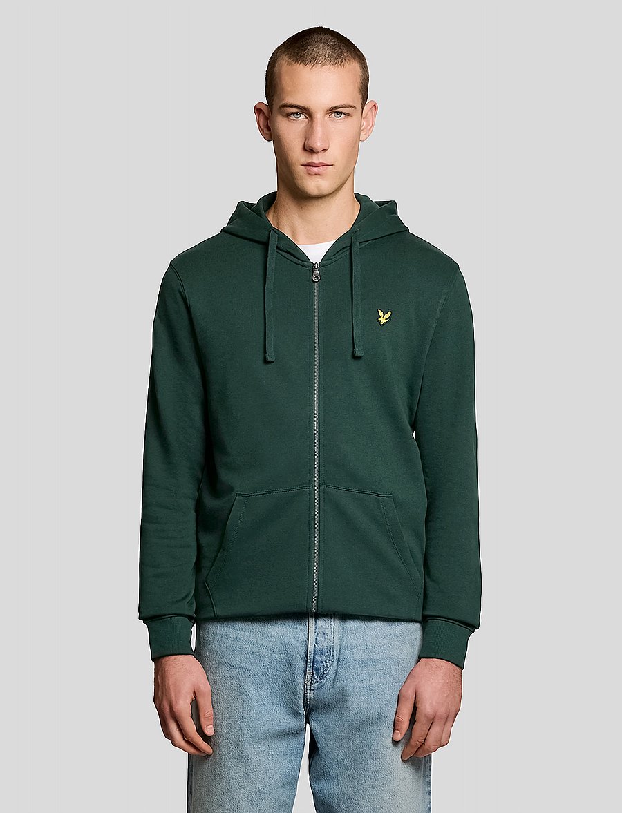 Lyle & Scott - Zip Through Hoodie - kapuzenpullover - dark green - 0
