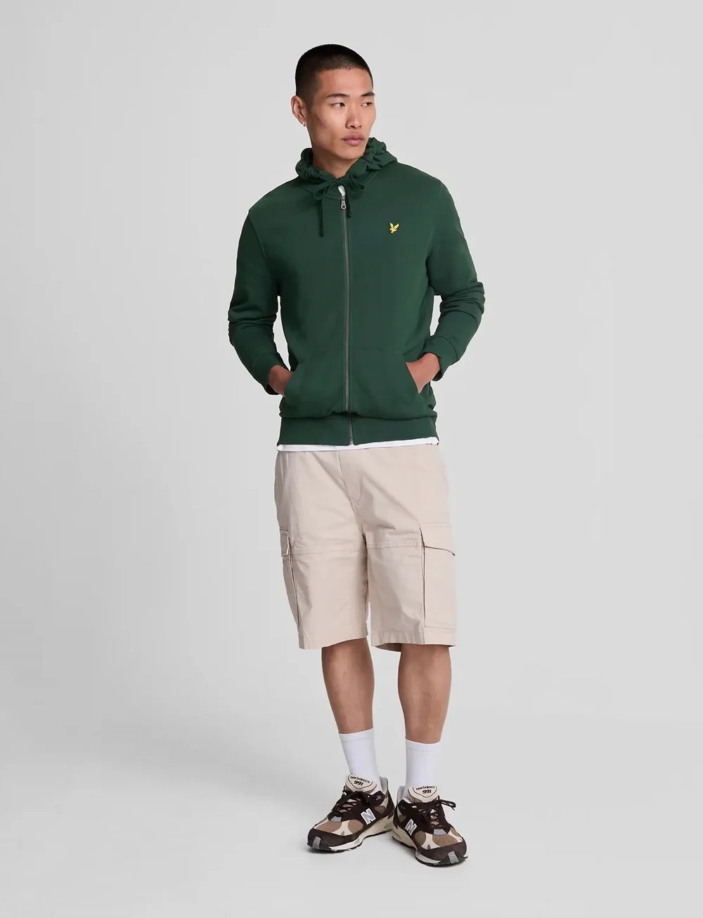 Lyle & Scott - Zip Through Hoodie - hættetrøjer - dark green - 4