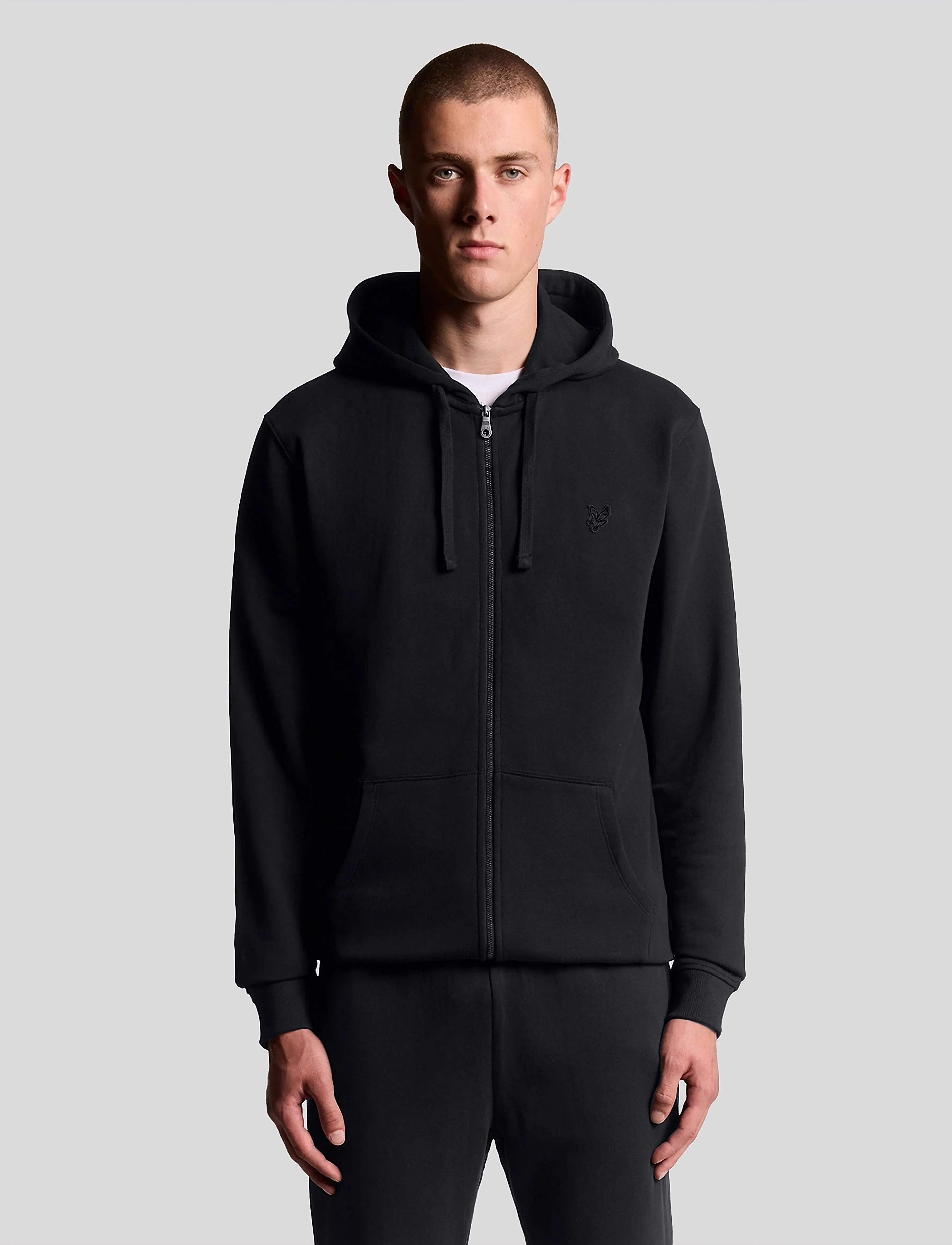 Lyle & Scott Zip Through Hoodie, Mænd, Lynlåshættetrøje, Sort, Str: XS