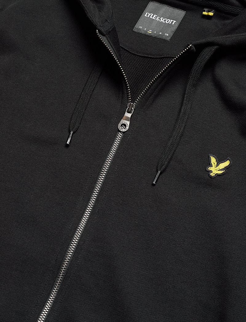 Lyle & Scott - Zip Through Hoodie - kapuutsiga dressipluusid - jet black - 2