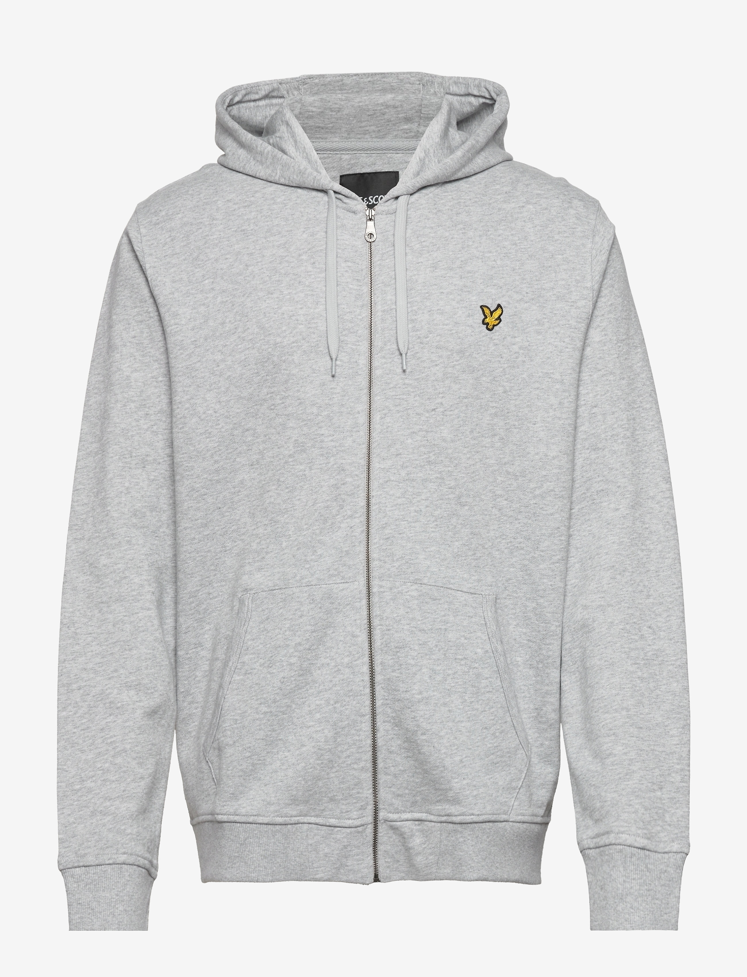 Zip Through Hoodie - LIGHT GREY MARL