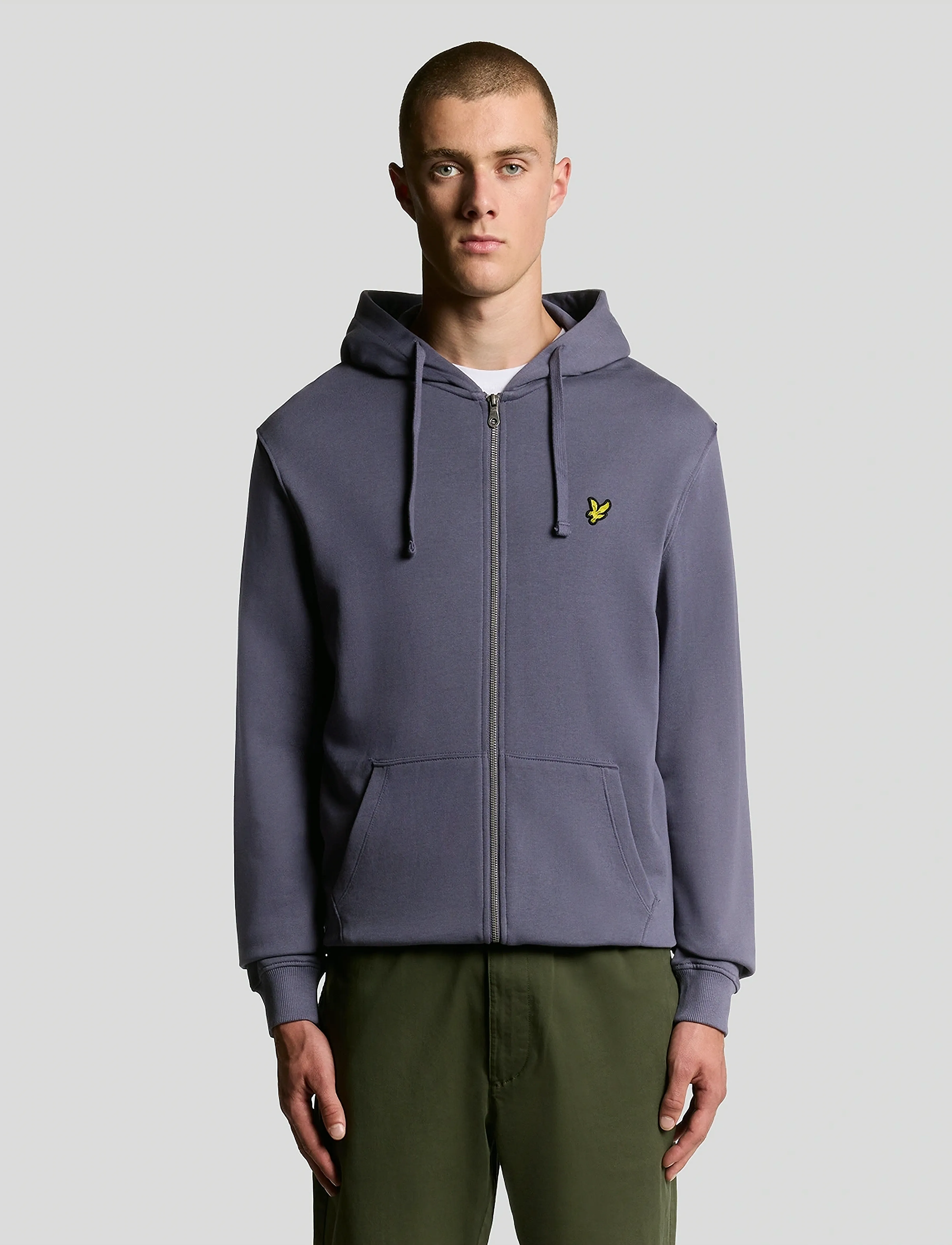 Lyle & Scott Zip Through Hoodie, Mænd, Lynlåshættetrøje, Navy, Str: L