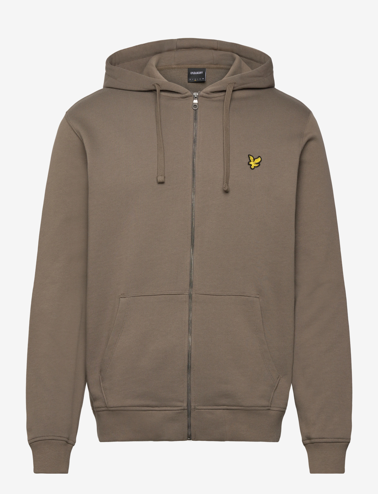 Lyle & Scott - Zip Through Hoodie - sweatshirts - x569 khaki ash - 1