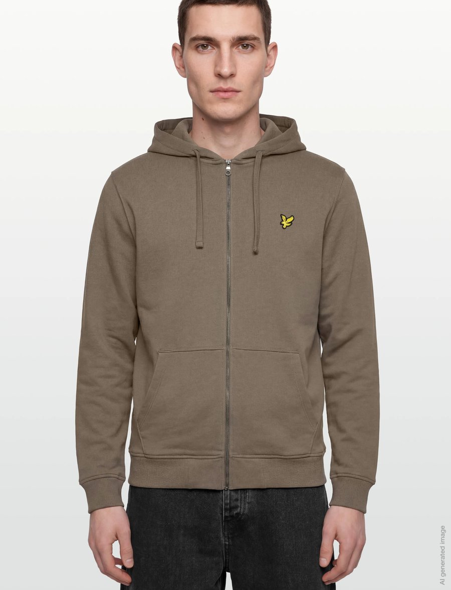 Lyle & Scott - Zip Through Hoodie - kapuzenpullover - x569 khaki ash - 3