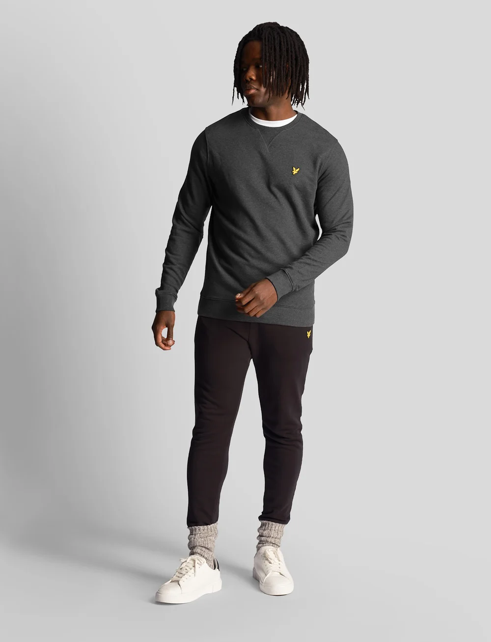 Lyle & Scott - Crew Neck Sweatshirt - sweatshirts - charcoal marl - 4