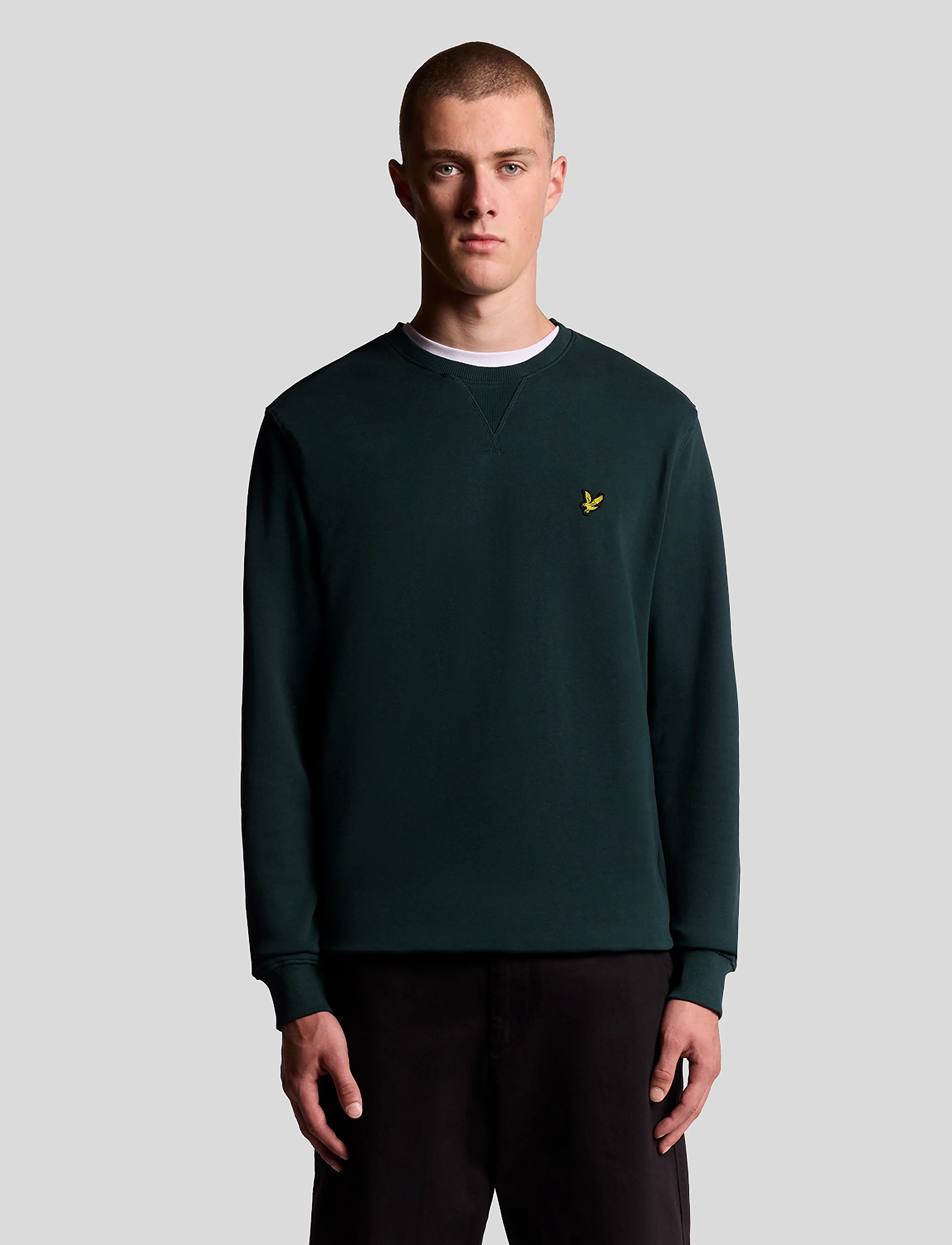 Lyle & Scott Crew Neck Sweatshirt, XXL, Green, Sweatshirts & Hættetrøjer > Sweatshirts, Herre