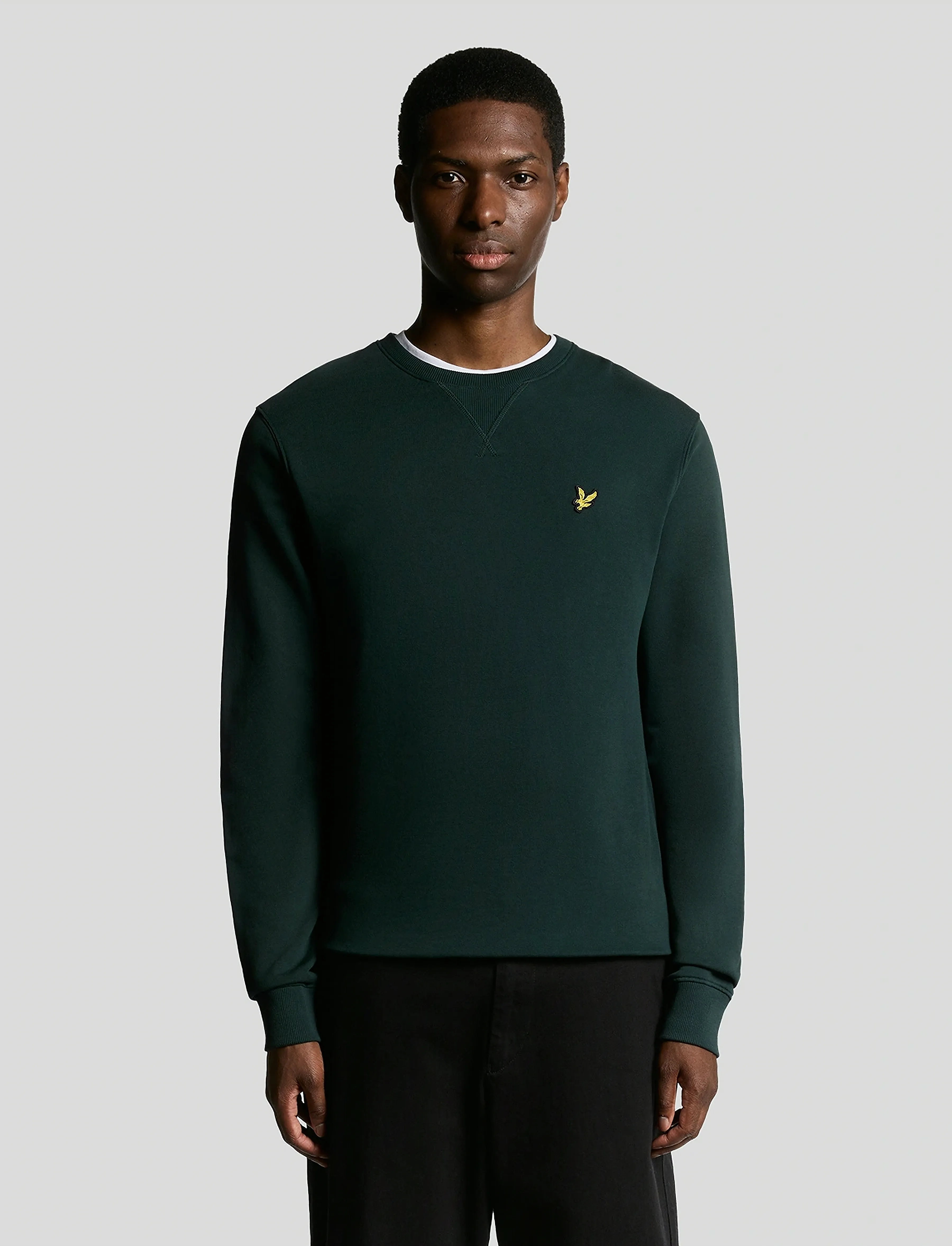 Lyle & Scott Crew Neck Sweatshirt - Tøj - DARK GREEN / green