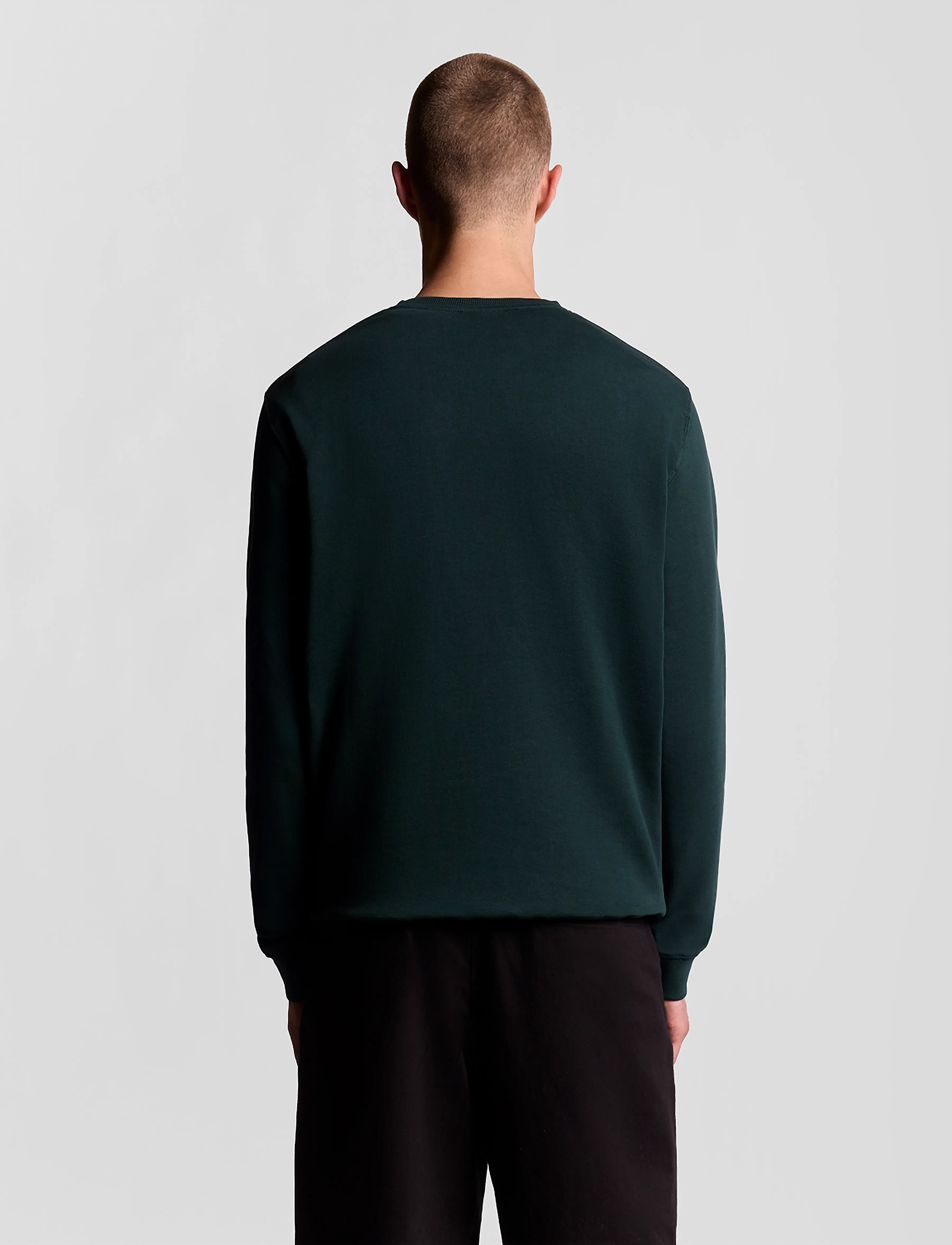 Lyle & Scott - Crew Neck Sweatshirt - dressipluusid - dark green - 3