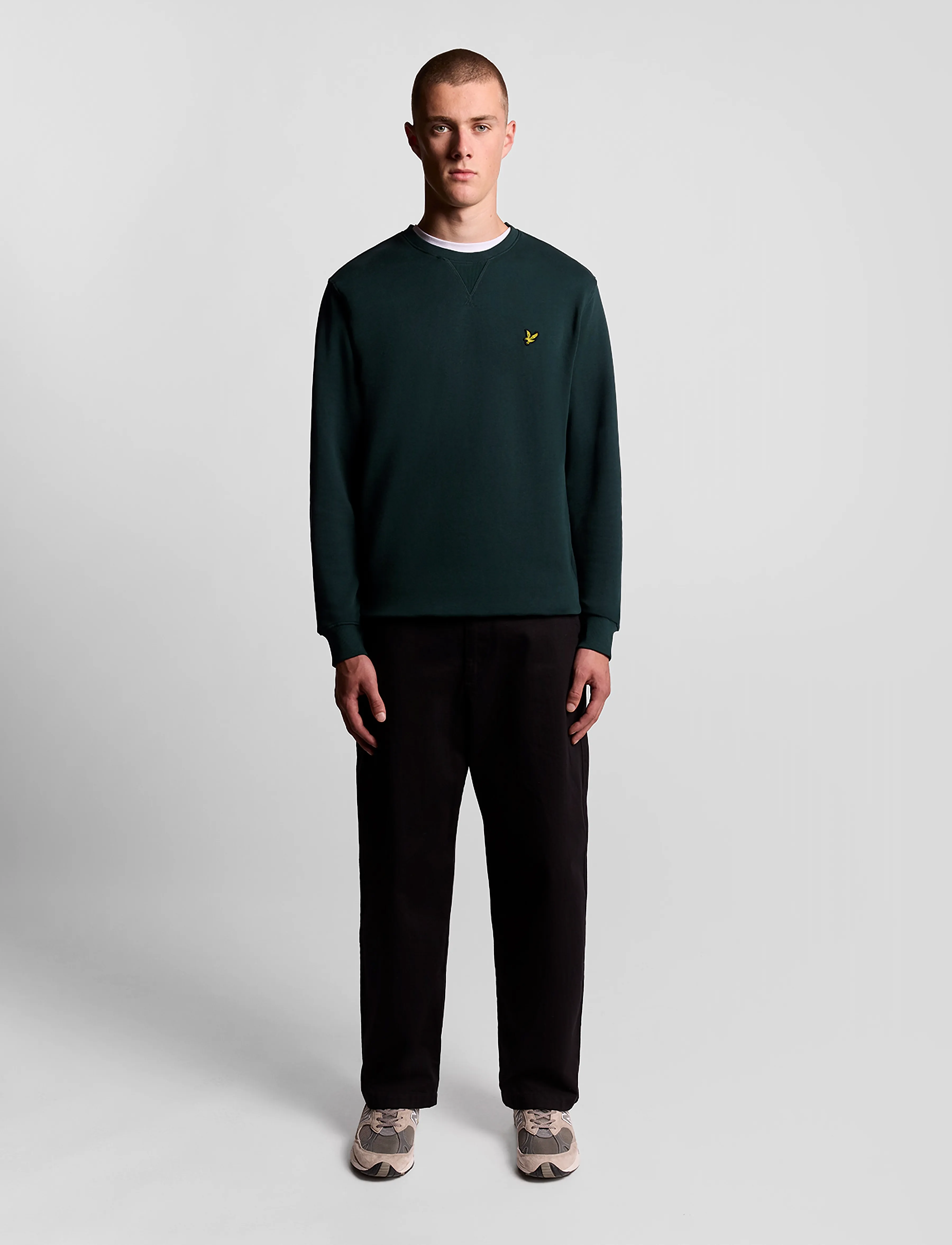 Lyle & Scott - Crew Neck Sweatshirt - dressipluusid - dark green - 4