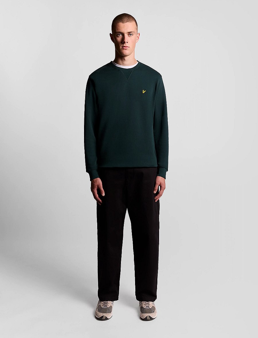 Lyle & Scott - Crew Neck Sweatshirt - sweatshirts - dark green - 4