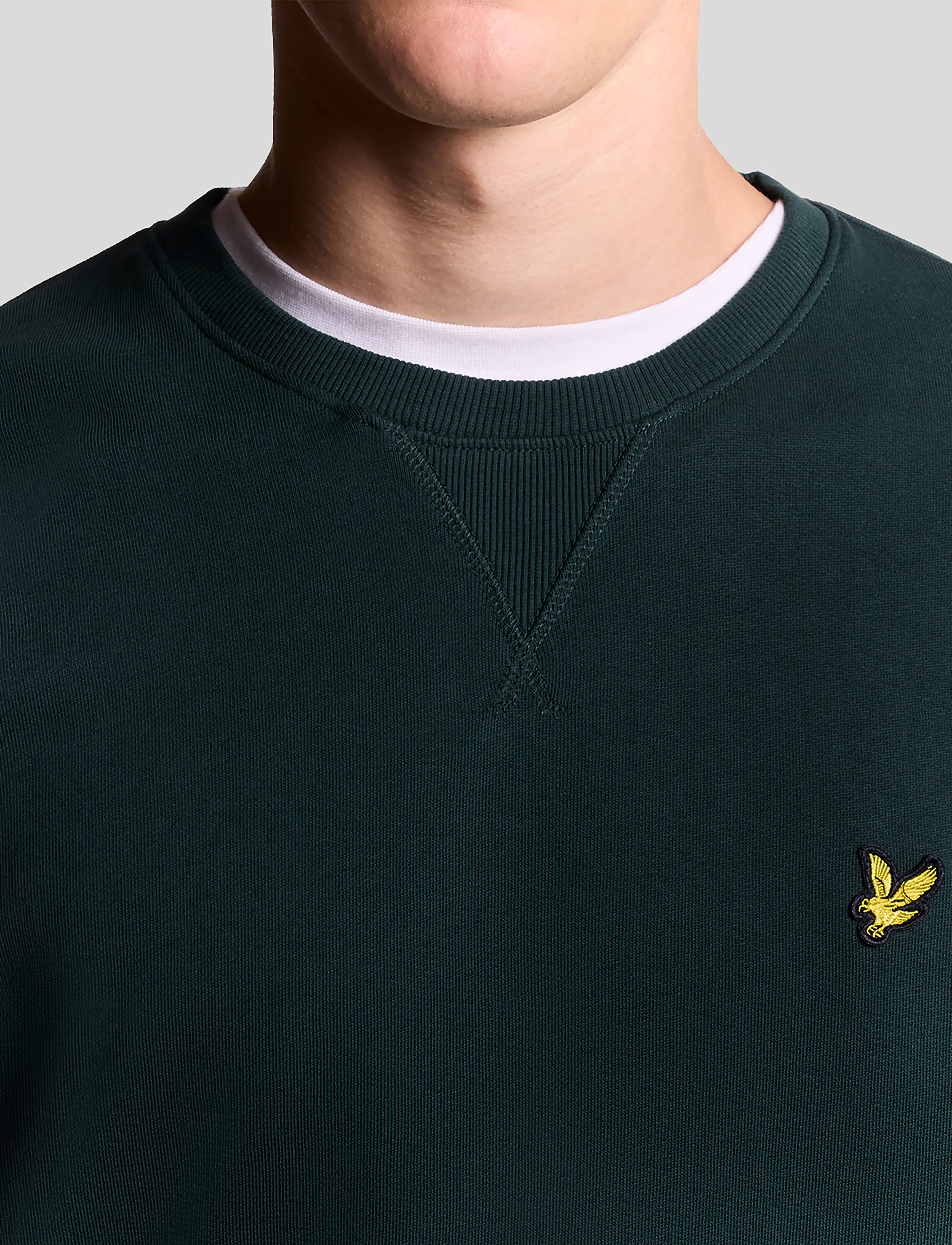 Lyle & Scott - Crew Neck Sweatshirt - dressipluusid - dark green - 5