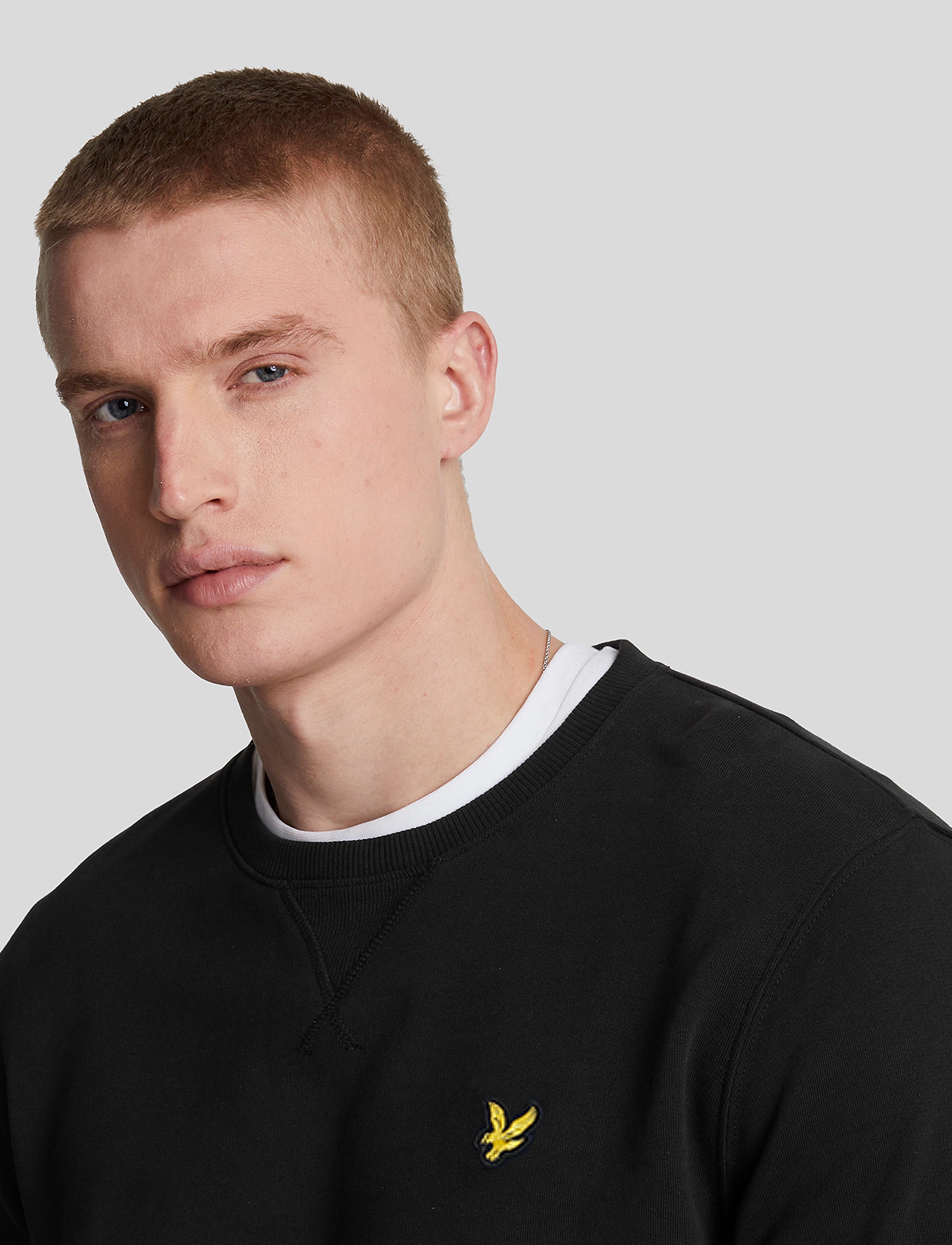 Lyle & Scott Crew Neck Sweatshirt, S, Black, Sweatshirts & Hættetrøjer > Sweatshirts, Herre